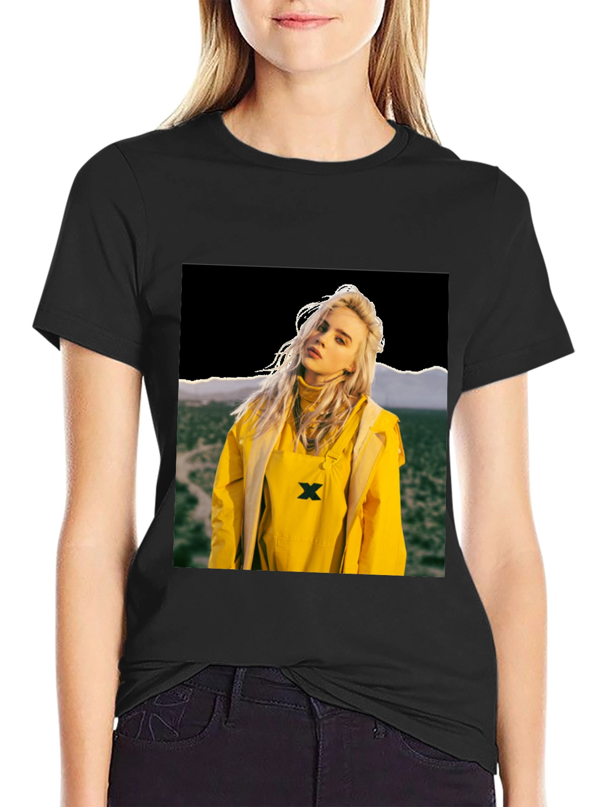 Billie Eilish Graphic Tee - Black Cotton T-Shirt