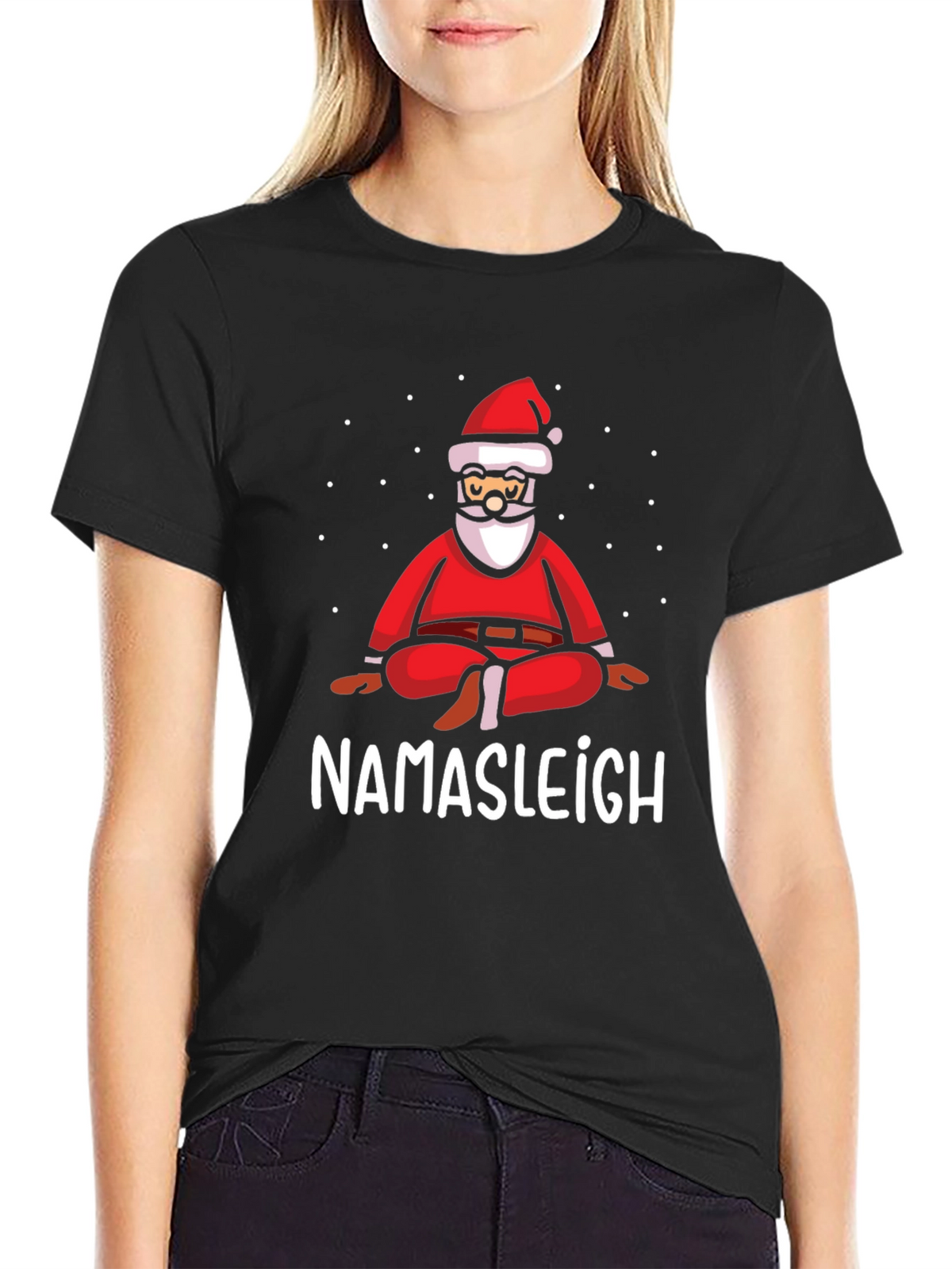 Namaste Santa T-Shirt - Meditating Holiday Cheer