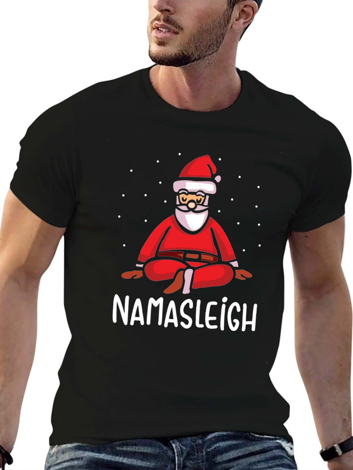 Namaste Santa T-Shirt - Meditating Holiday Cheer