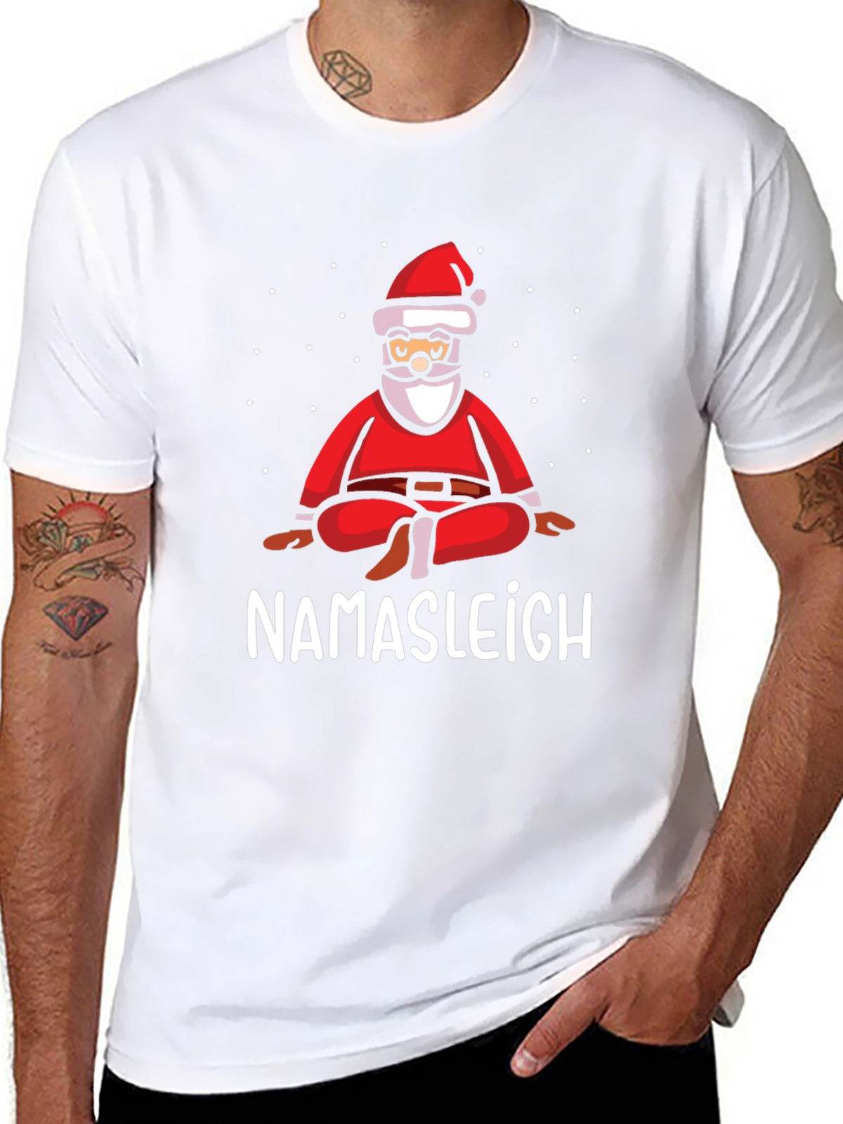 Namaste Santa T-Shirt - Meditating Holiday Cheer