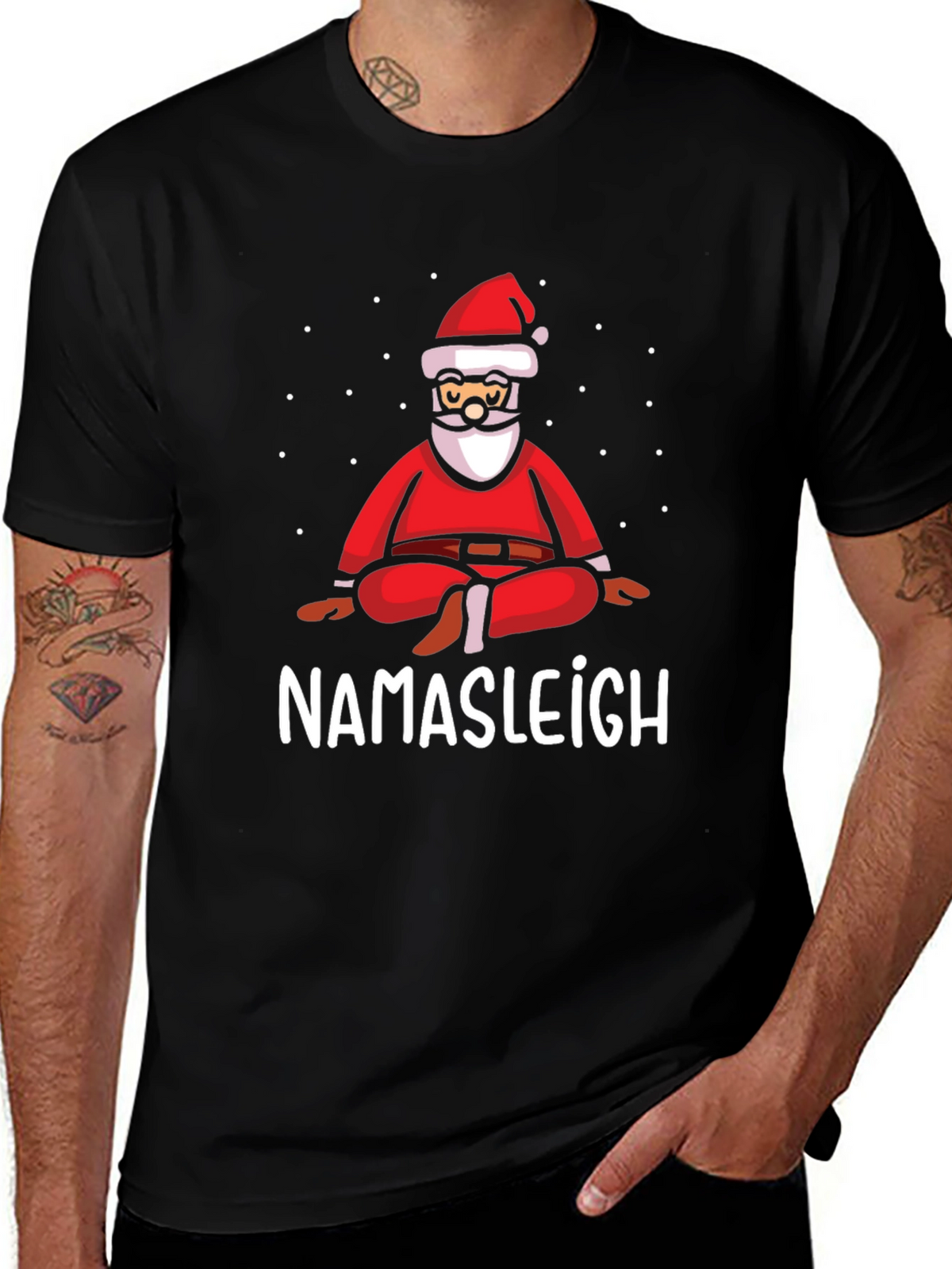 Namaste Santa T-Shirt - Meditating Holiday Cheer