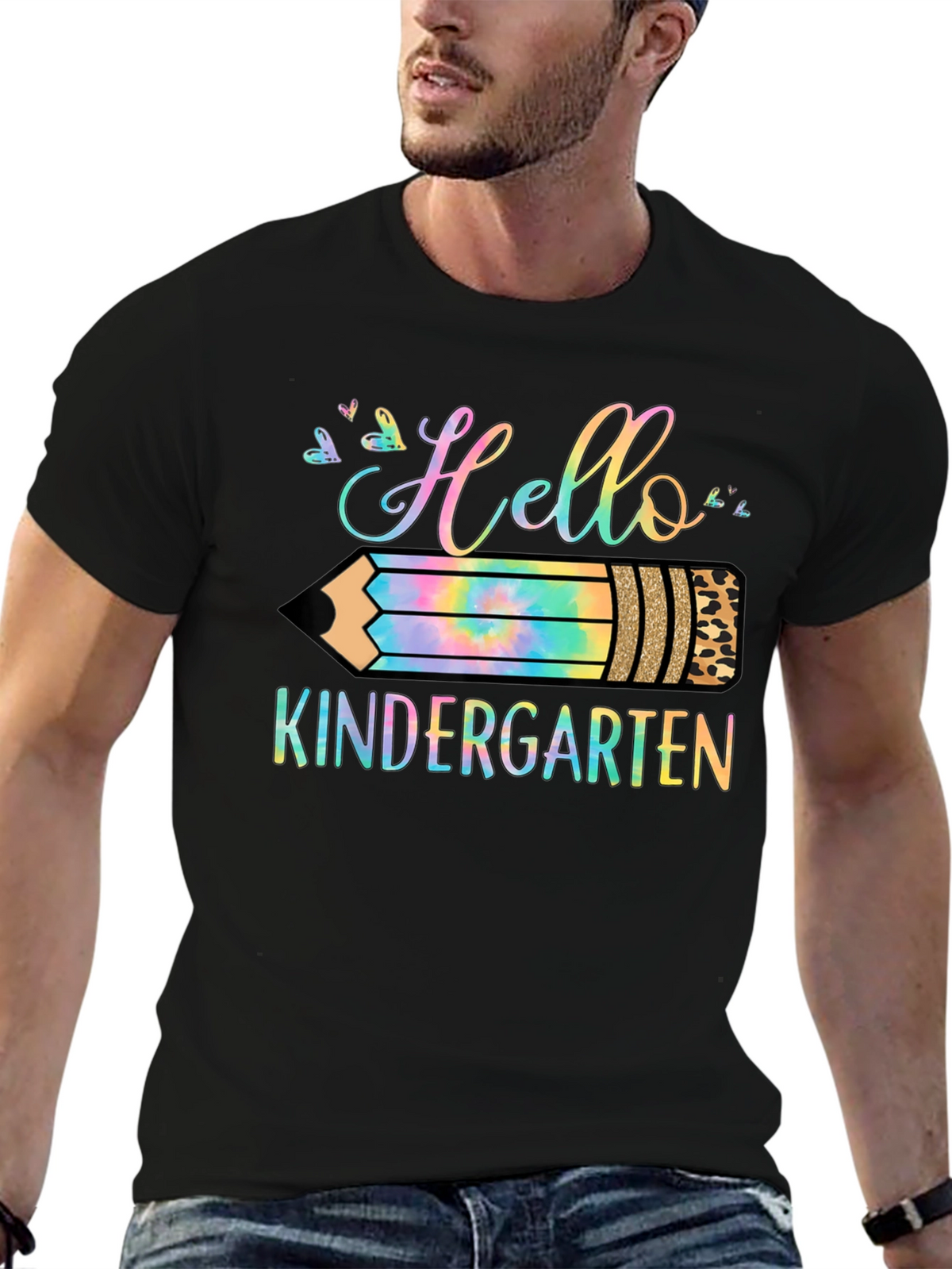 Hello Kindergarten T-Shirt - Back to School Pencil Design