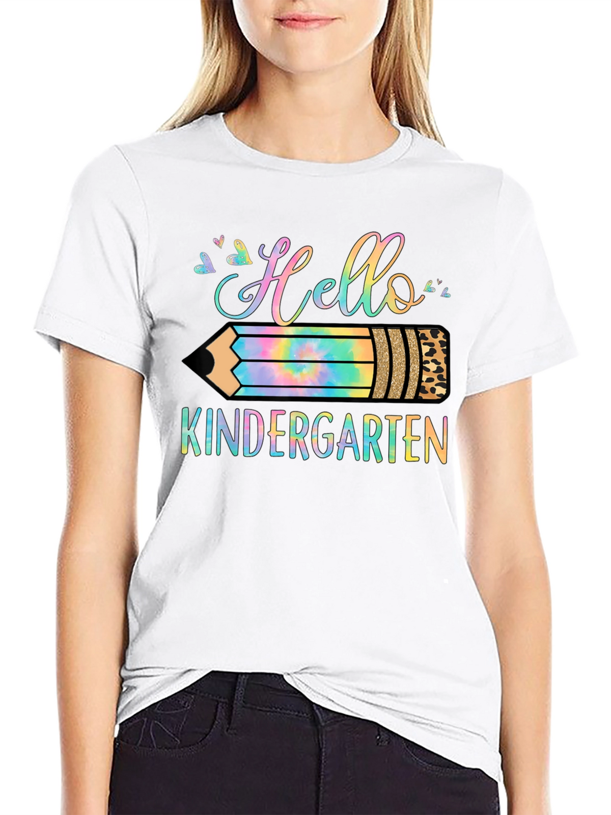 Hello Kindergarten T-Shirt - Back to School Pencil Design