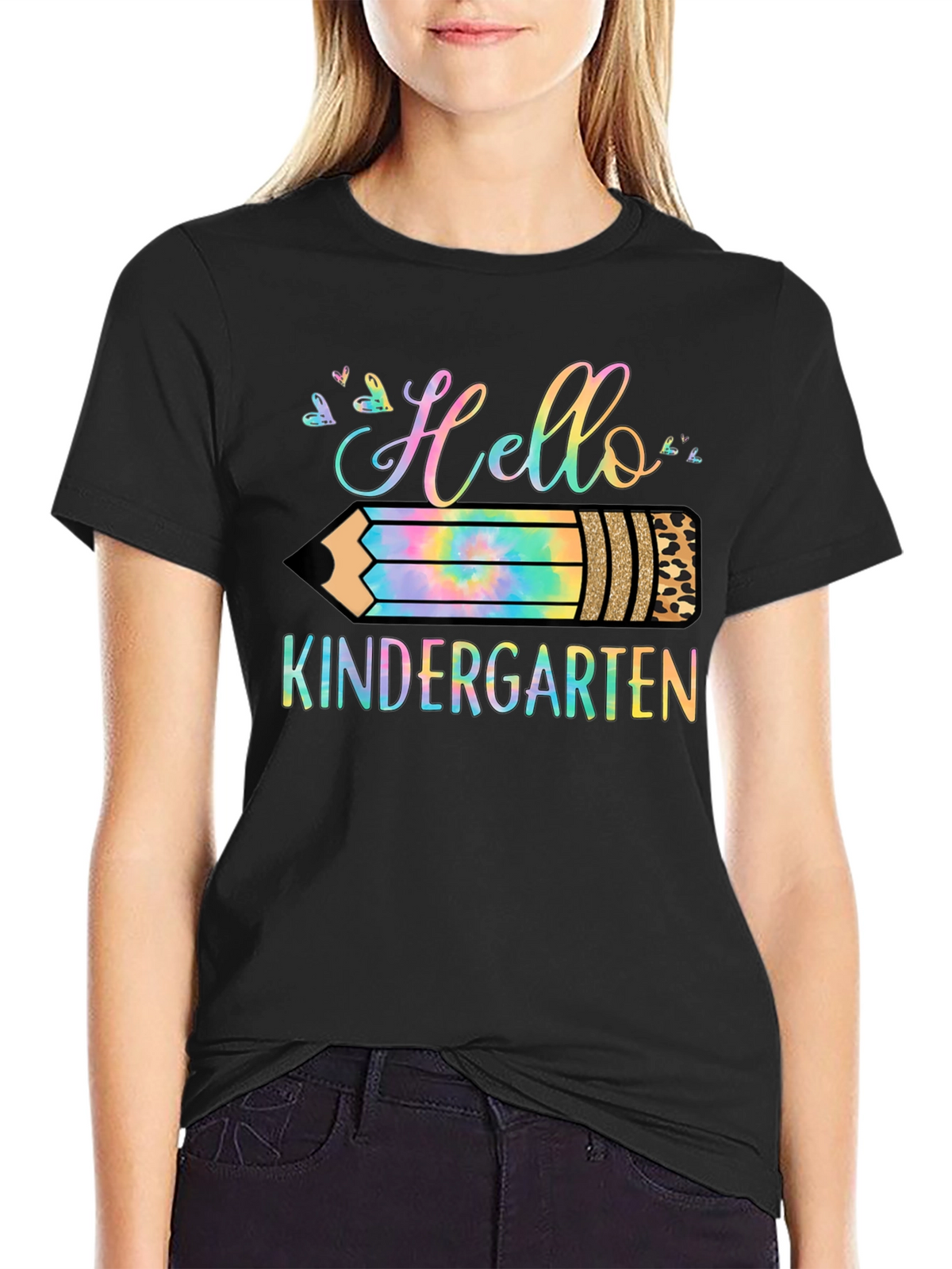 Hello Kindergarten T-Shirt - Back to School Pencil Design