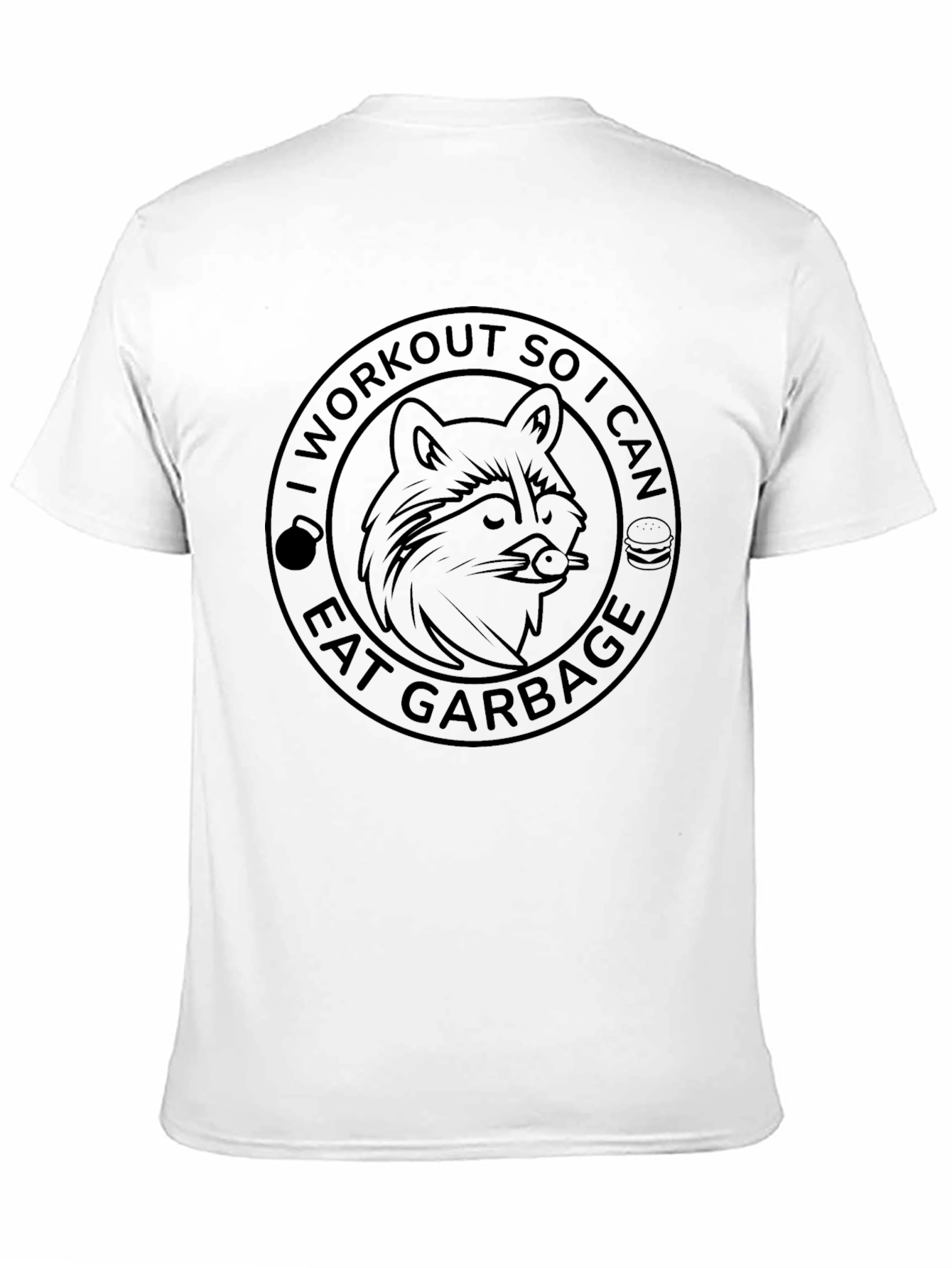 Workout To Eat Garbage Raccoon Graphic Tee