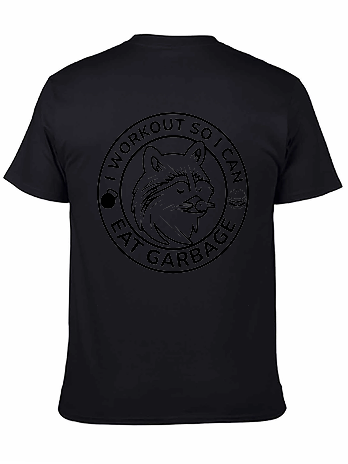 Workout To Eat Garbage Raccoon Graphic Tee
