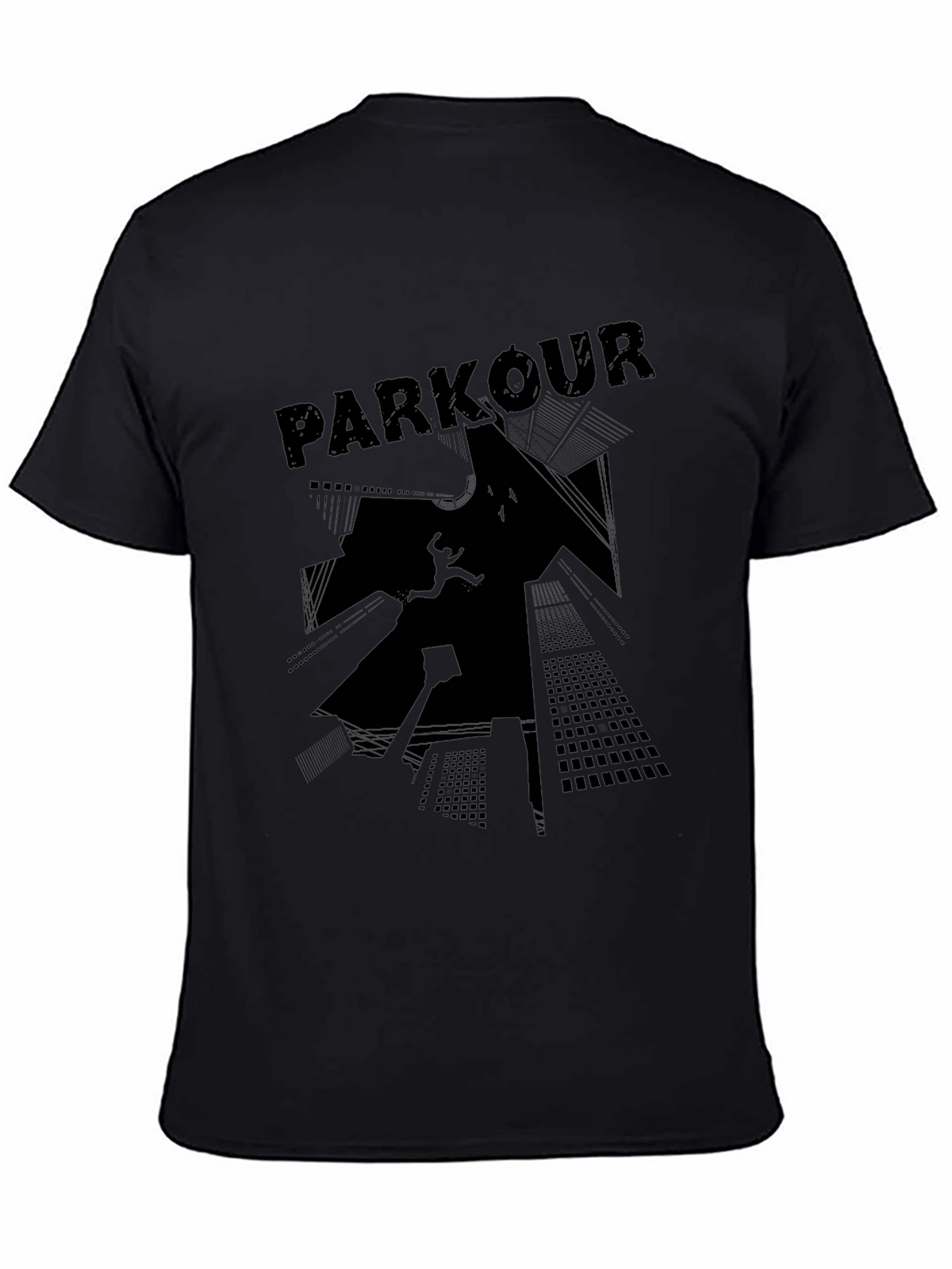 Parkour Graphic Tee - Black Streetwear T-Shirt