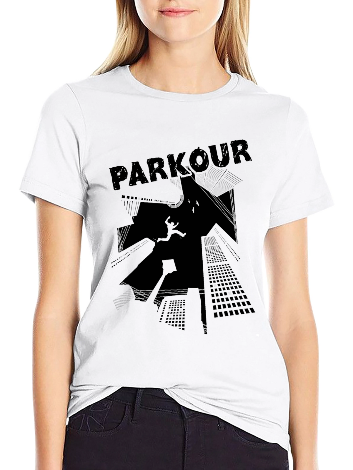 Parkour Graphic Tee - Black Streetwear T-Shirt