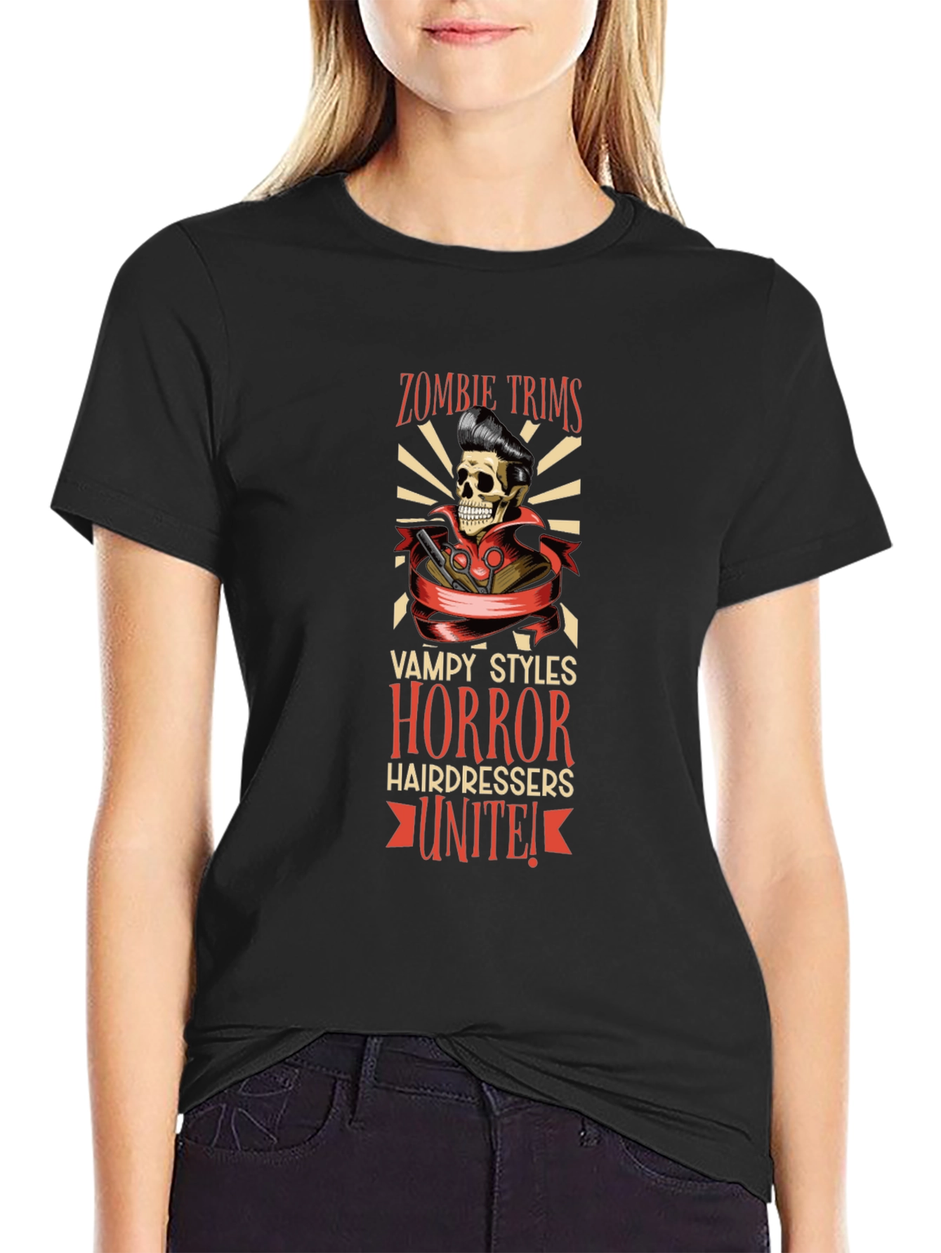 Zombie Trims Horror Hairdressers T-Shirt