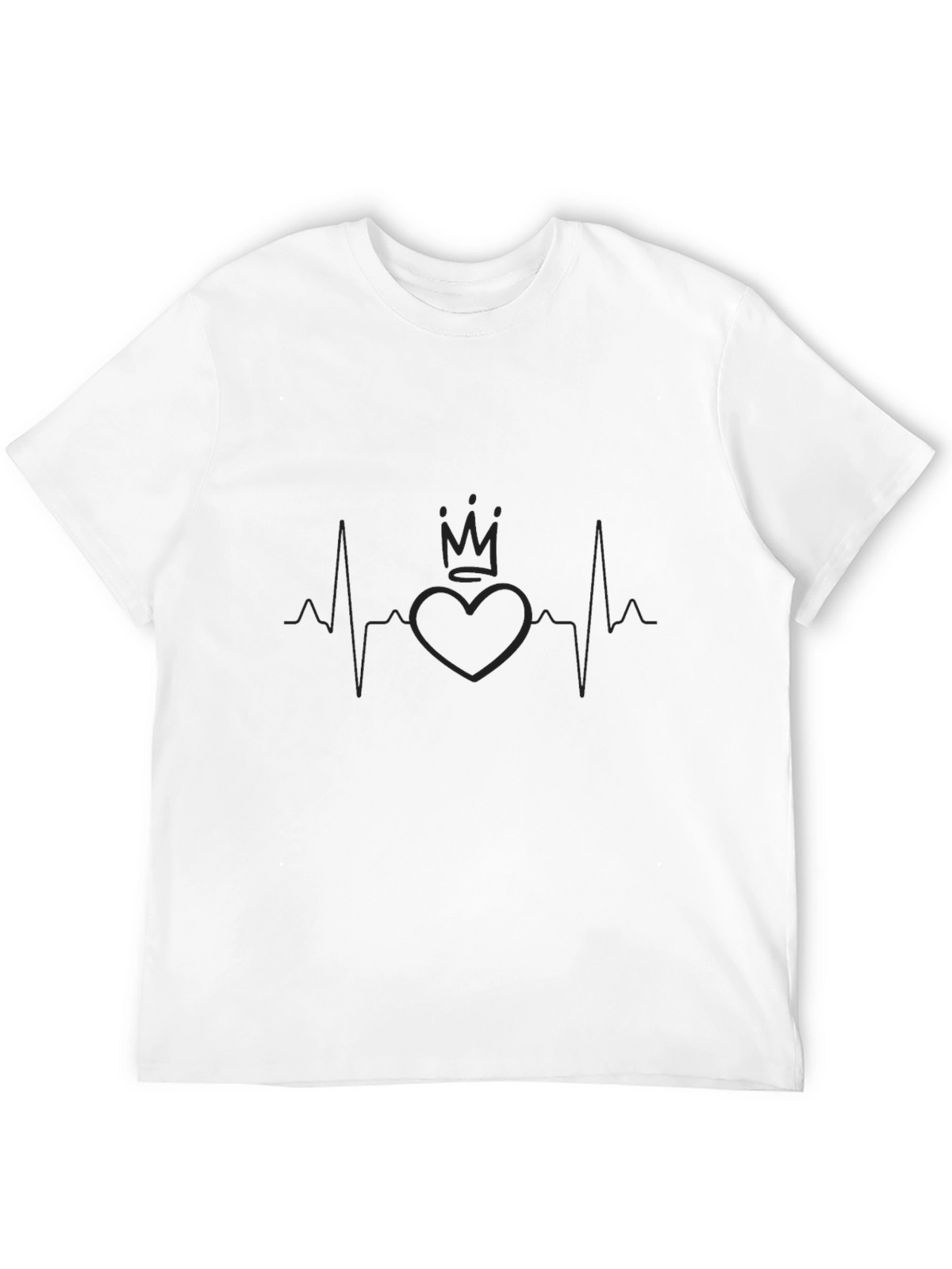 Heartbeat Crown Tee - Stylish Graphic T-Shirt