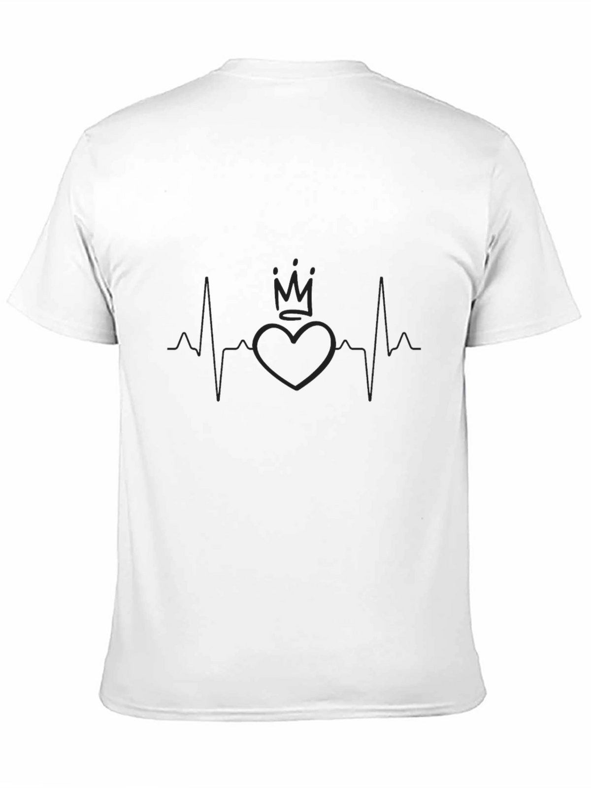 Heartbeat Crown Tee - Stylish Graphic T-Shirt