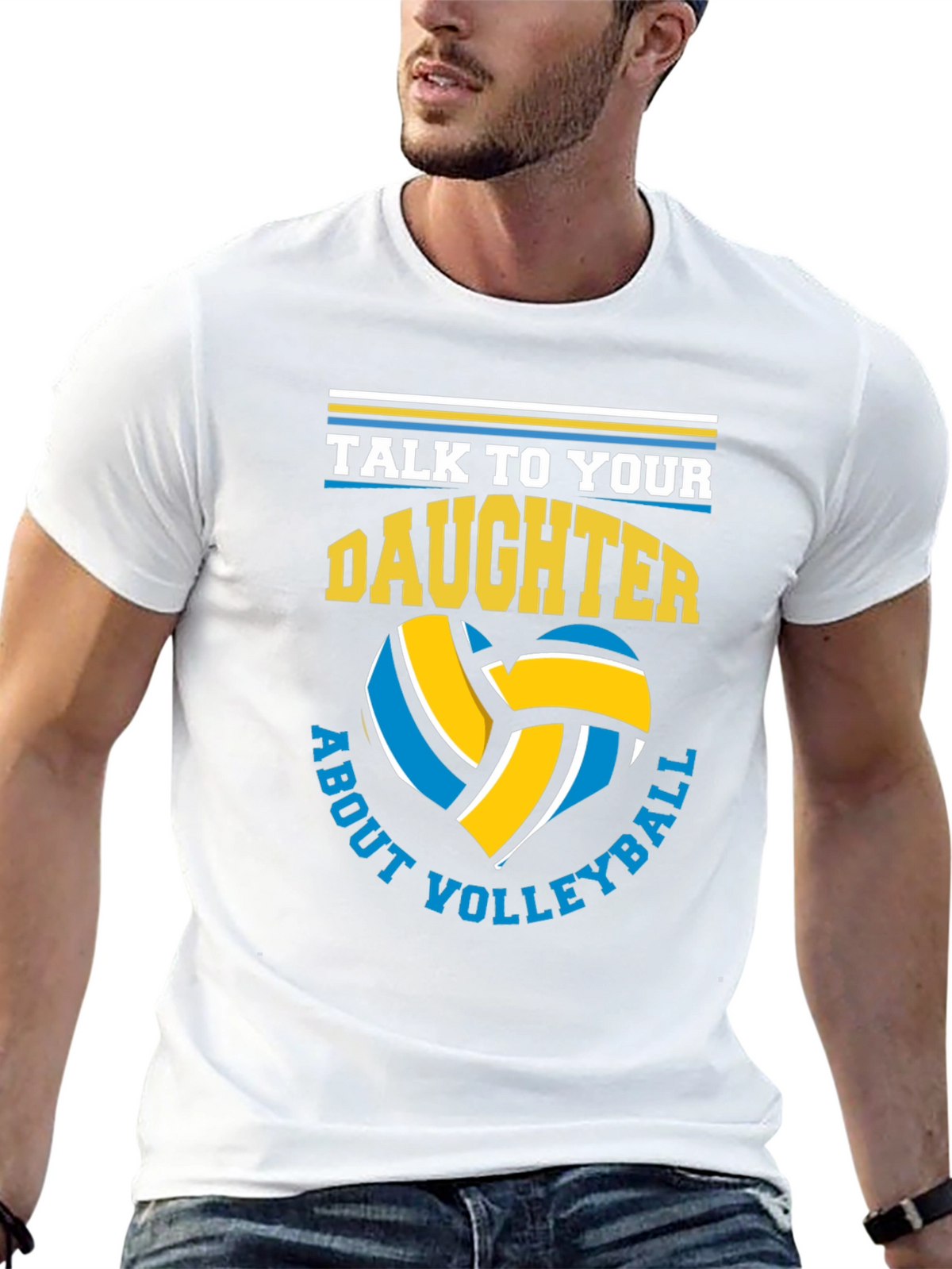 Volleyball Dad T-Shirt - Talk to Your Daughter!