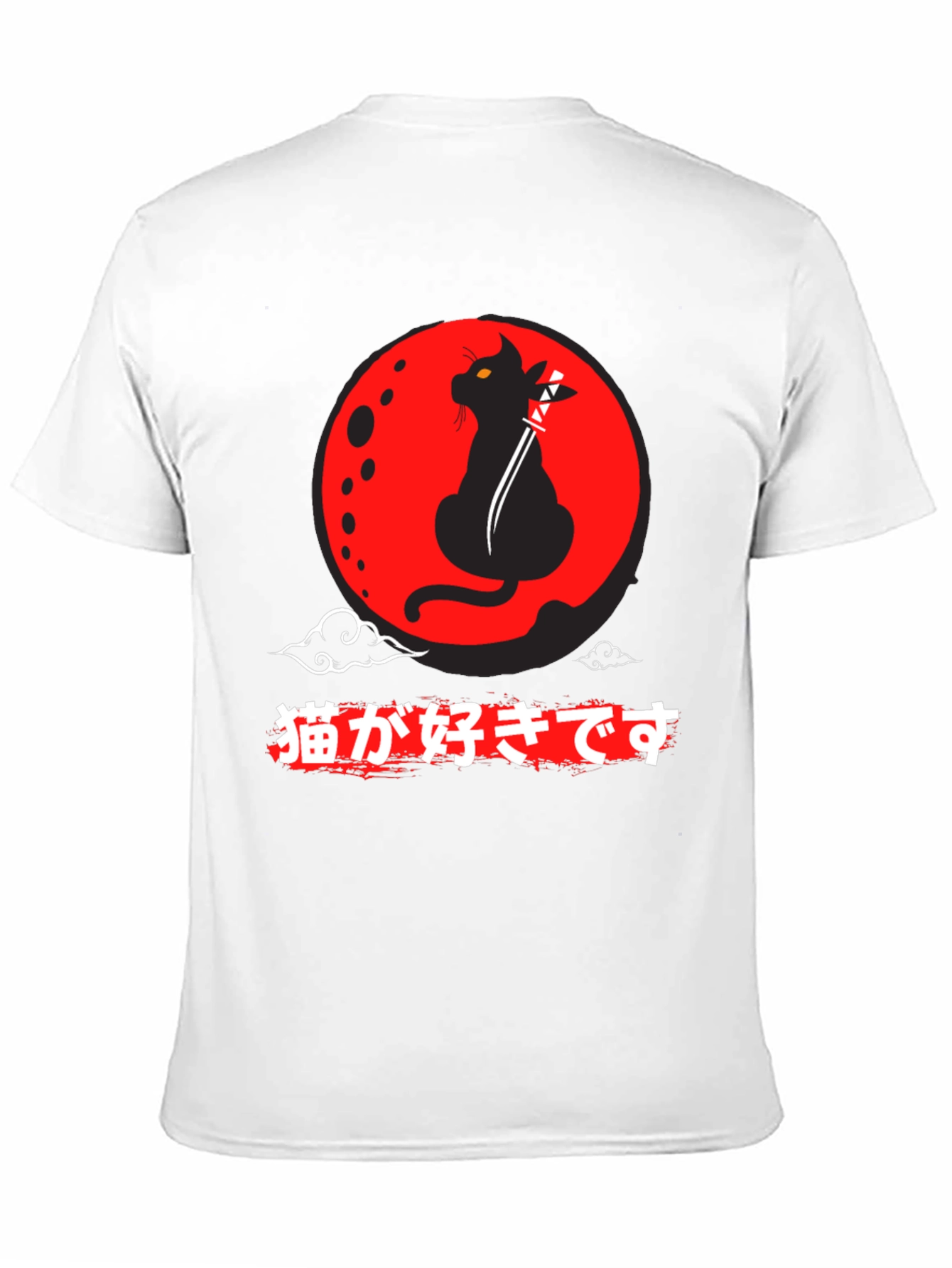 Samurai Cat T-Shirt - Japanese Anime