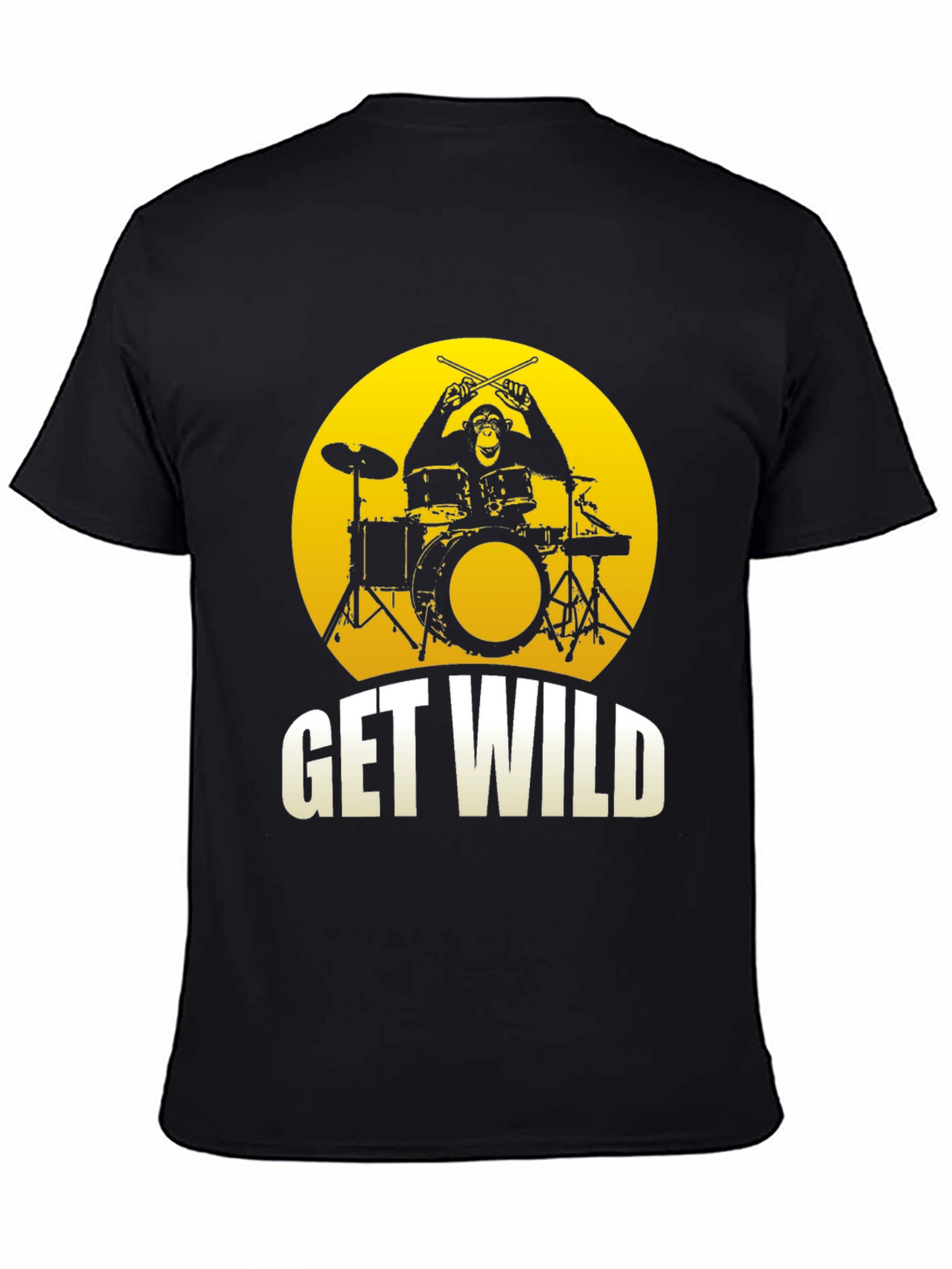 Get Wild Monkey Drummer Graphic Tee