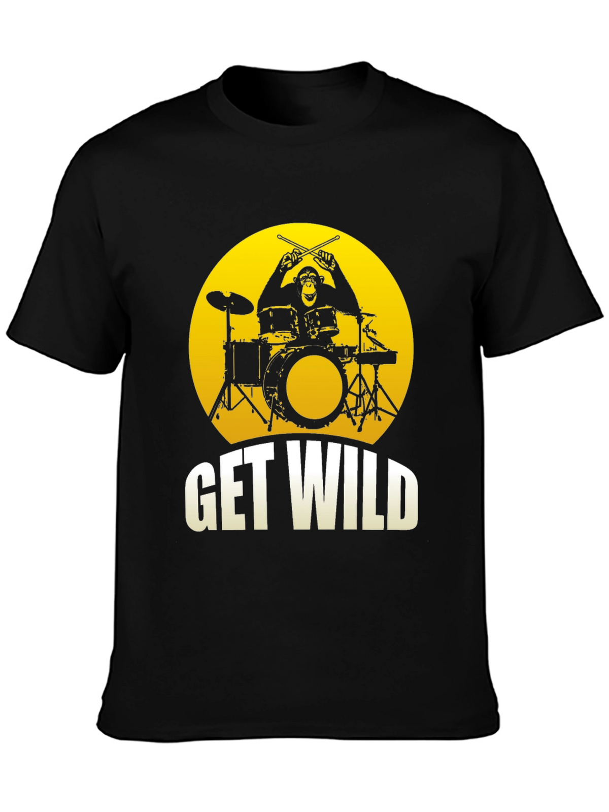 Get Wild Monkey Drummer Graphic Tee