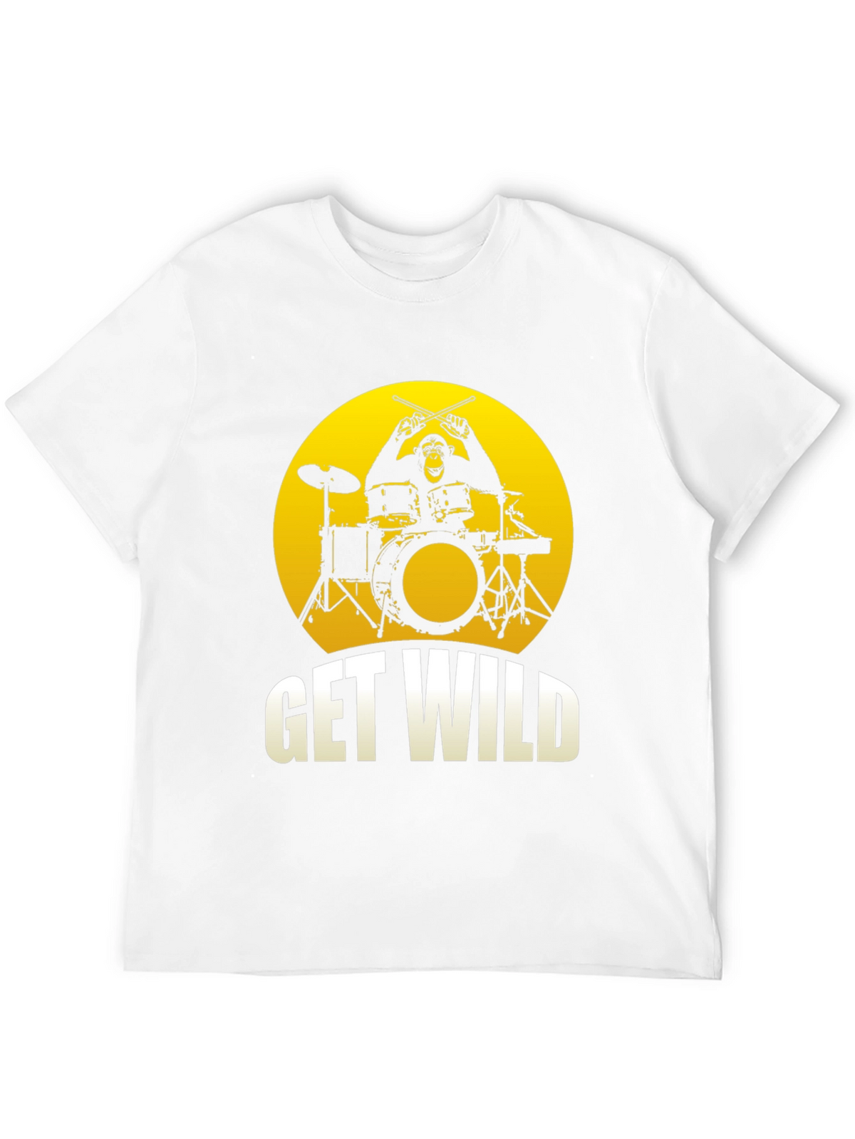 Get Wild Monkey Drummer Graphic Tee