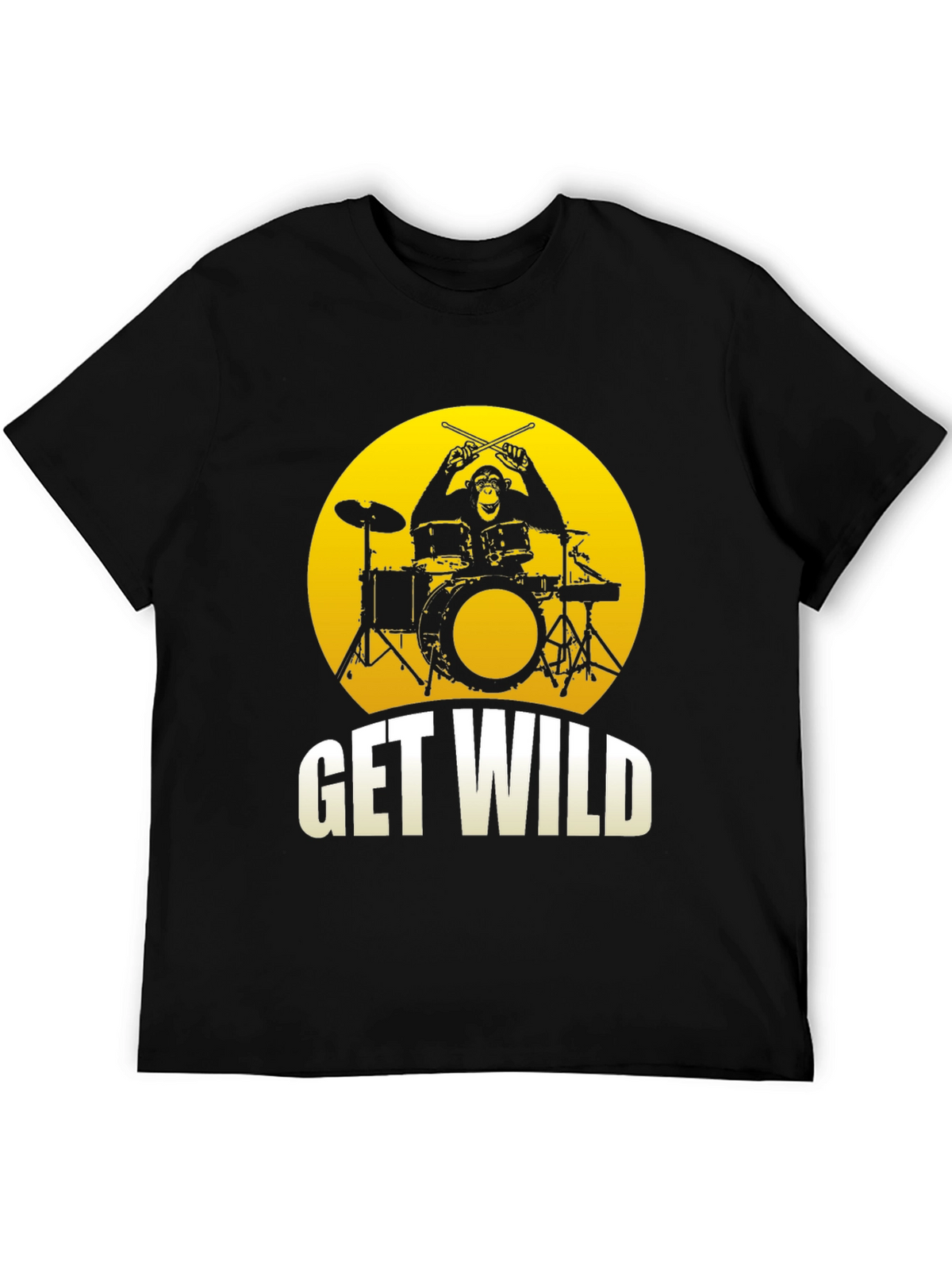 Get Wild Monkey Drummer Graphic Tee