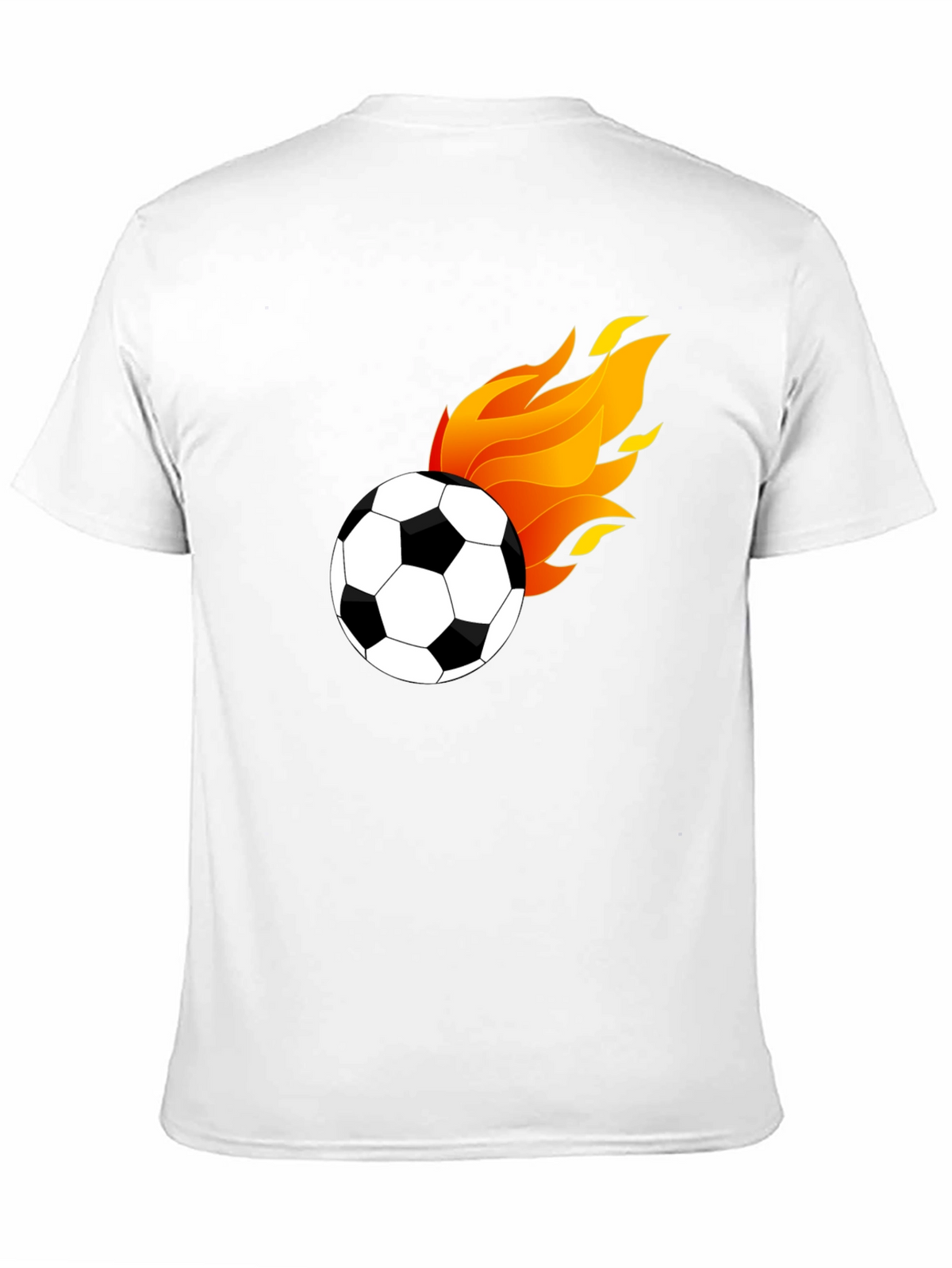 Flaming Soccer Ball Graphic T-Shirt