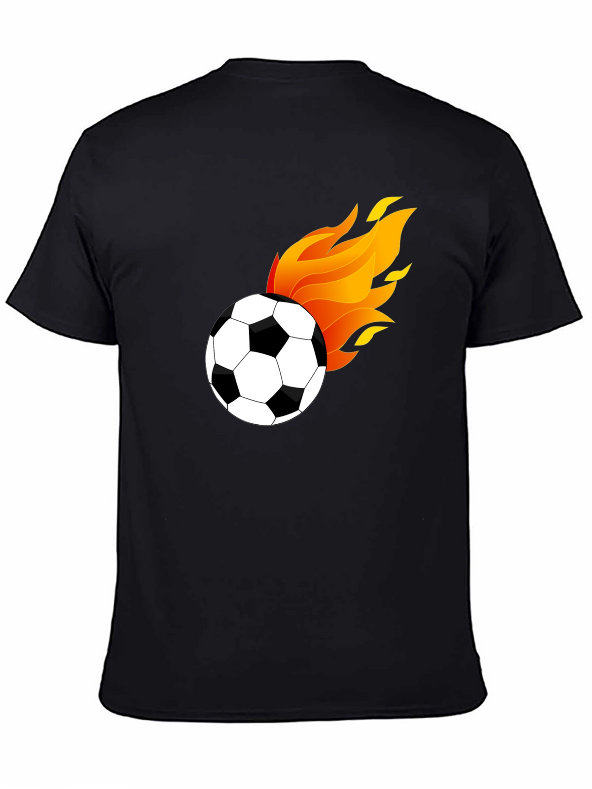 Flaming Soccer Ball Graphic T-Shirt