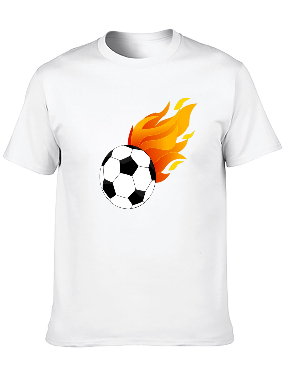 Flaming Soccer Ball Graphic T-Shirt