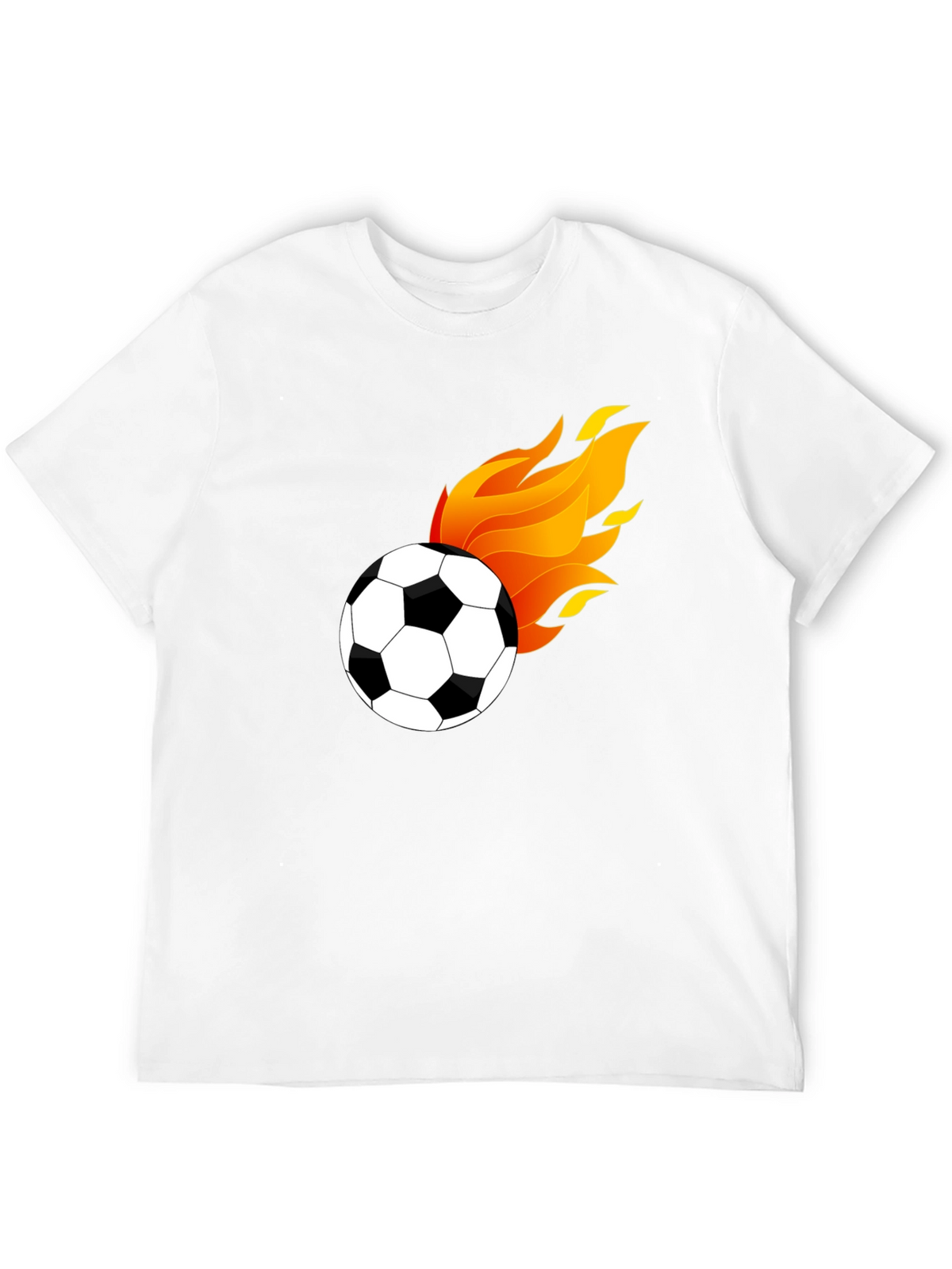 Flaming Soccer Ball Graphic T-Shirt