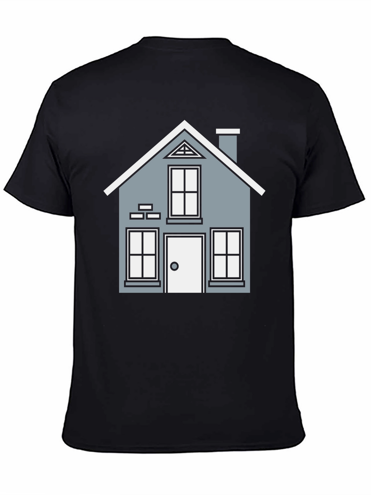 House Graphic T-Shirt - Black Crew Neck Tee