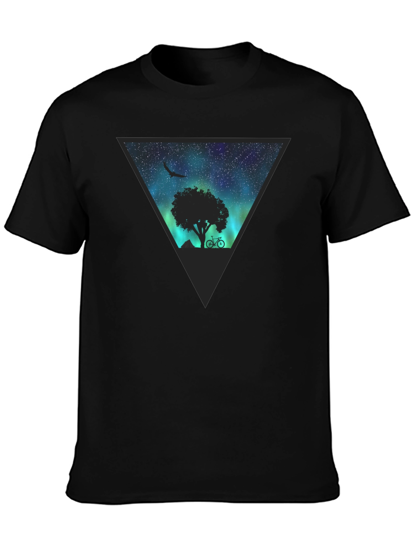 Aurora Tree Graphic Tee - Black