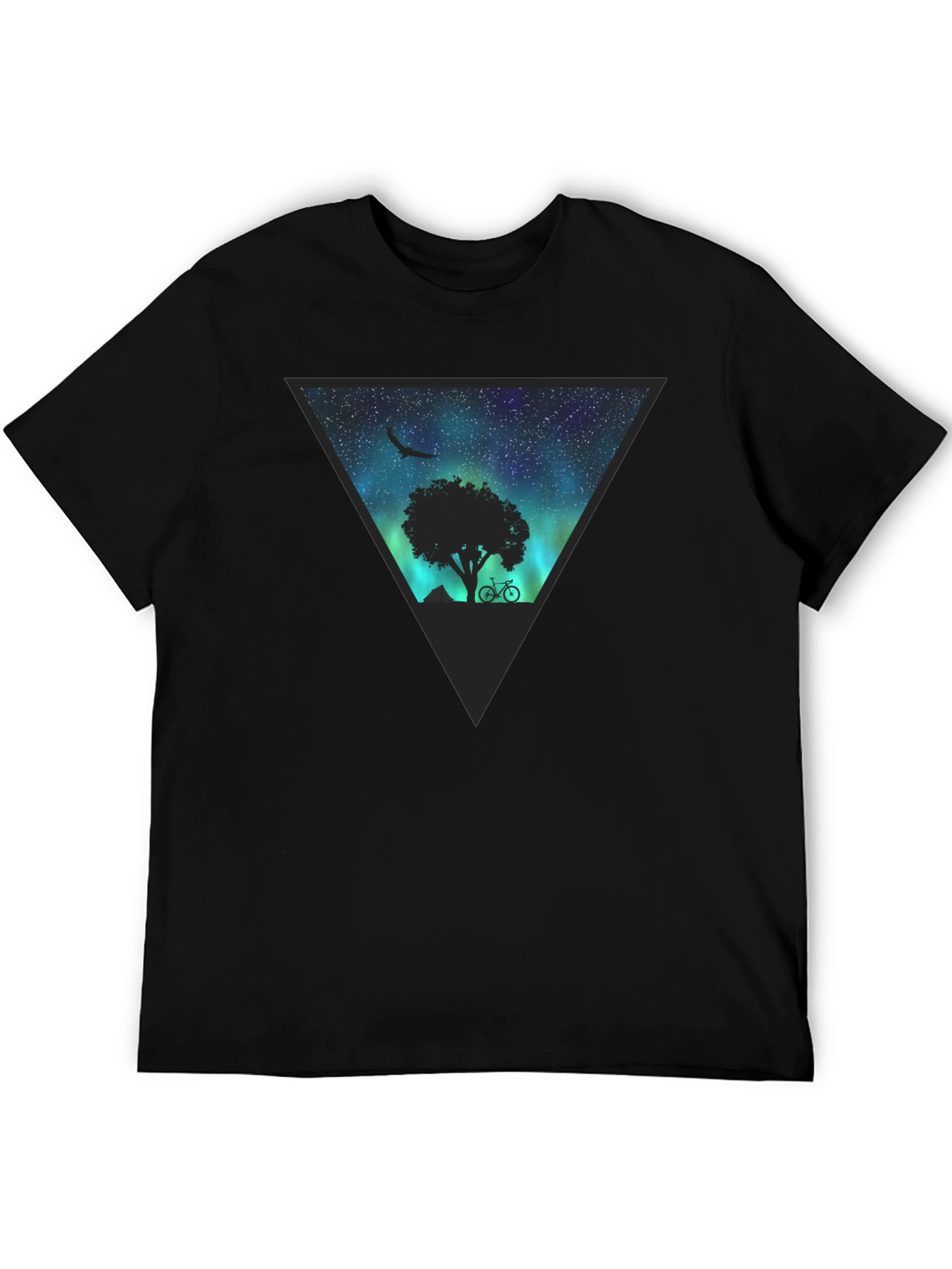 Aurora Tree Graphic Tee - Black