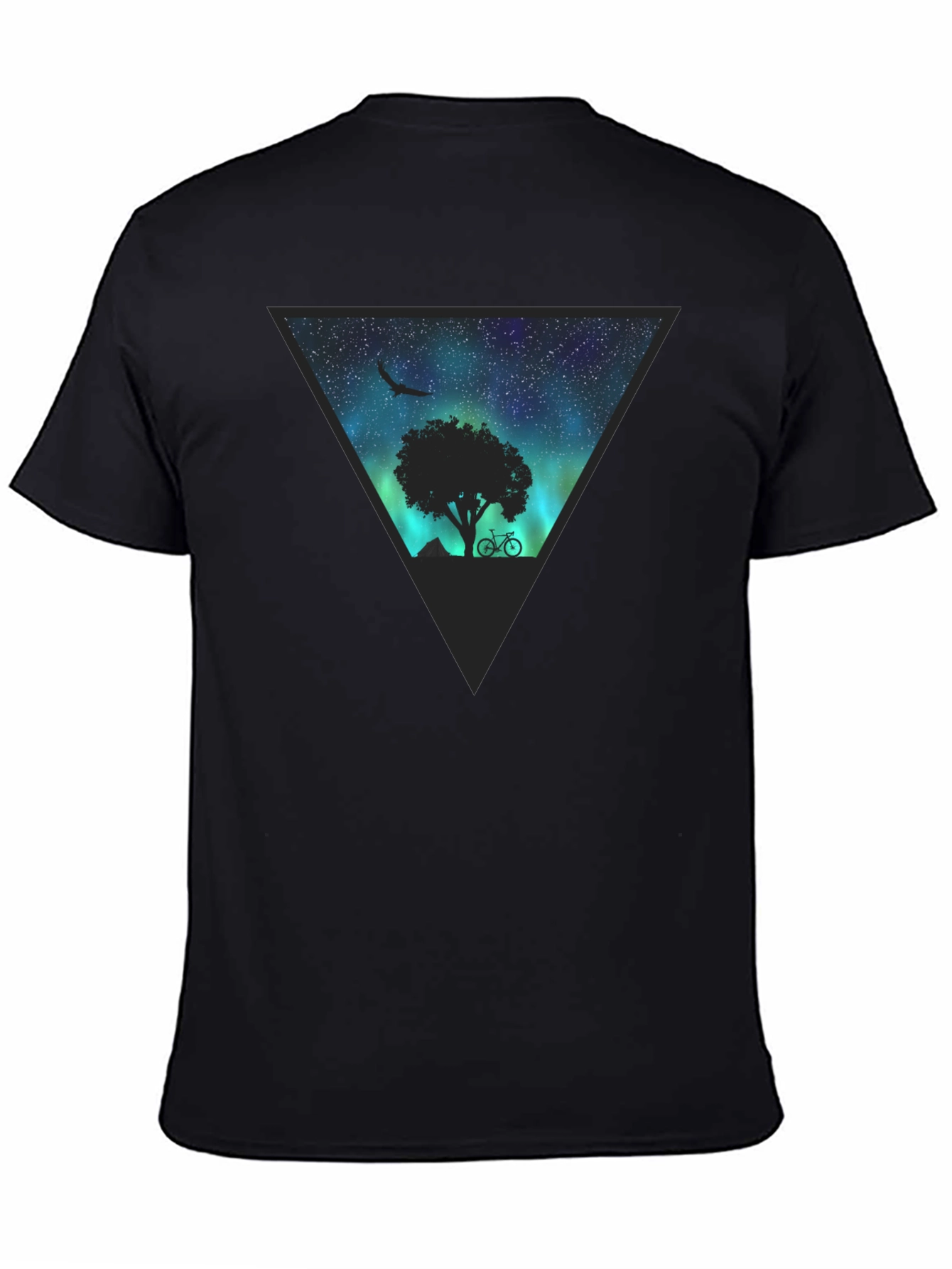 Aurora Tree Graphic Tee - Black