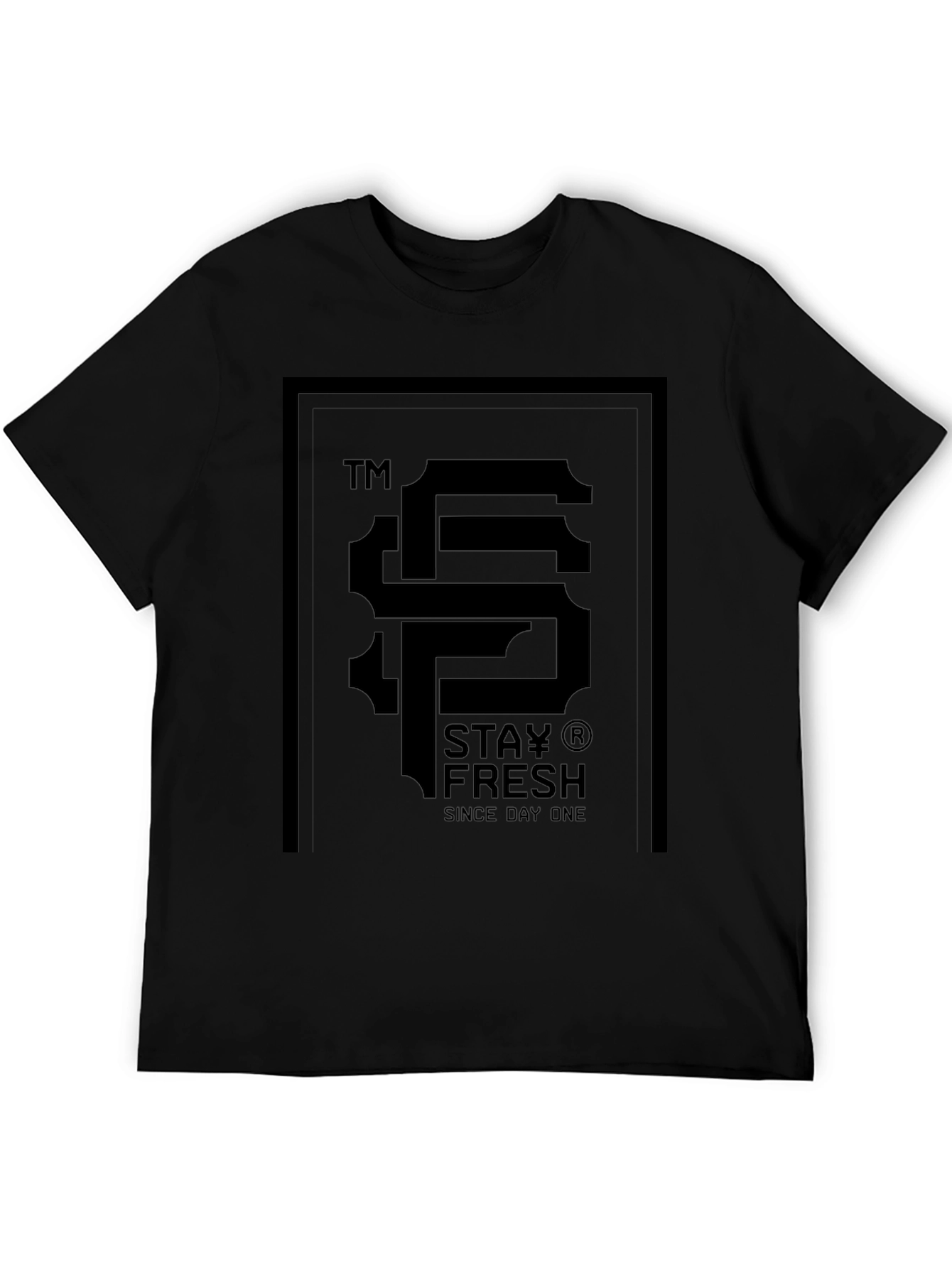 Stay Fresh Graphic Tee - Black Cotton Blend