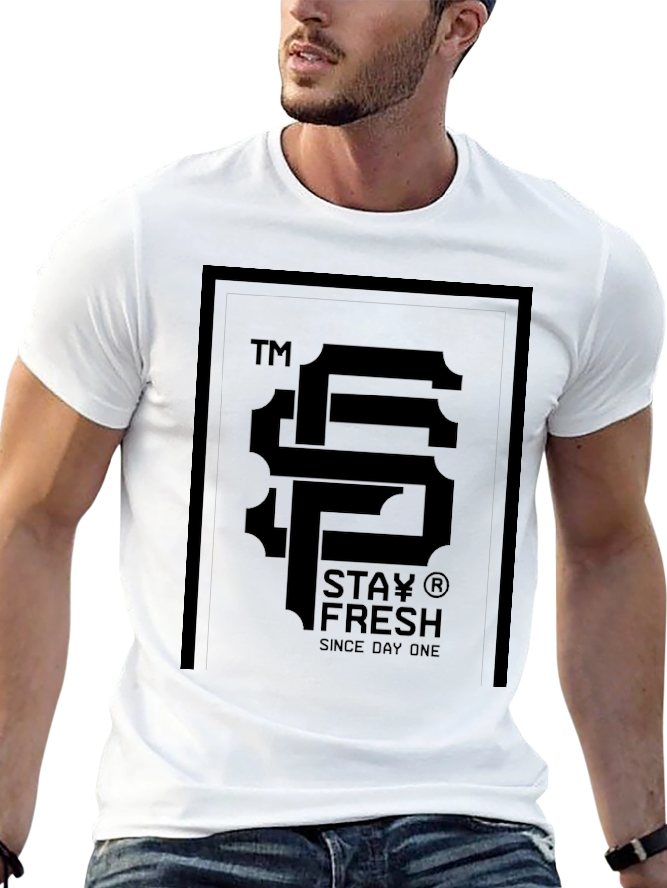 Stay Fresh Graphic Tee - Black Cotton Blend