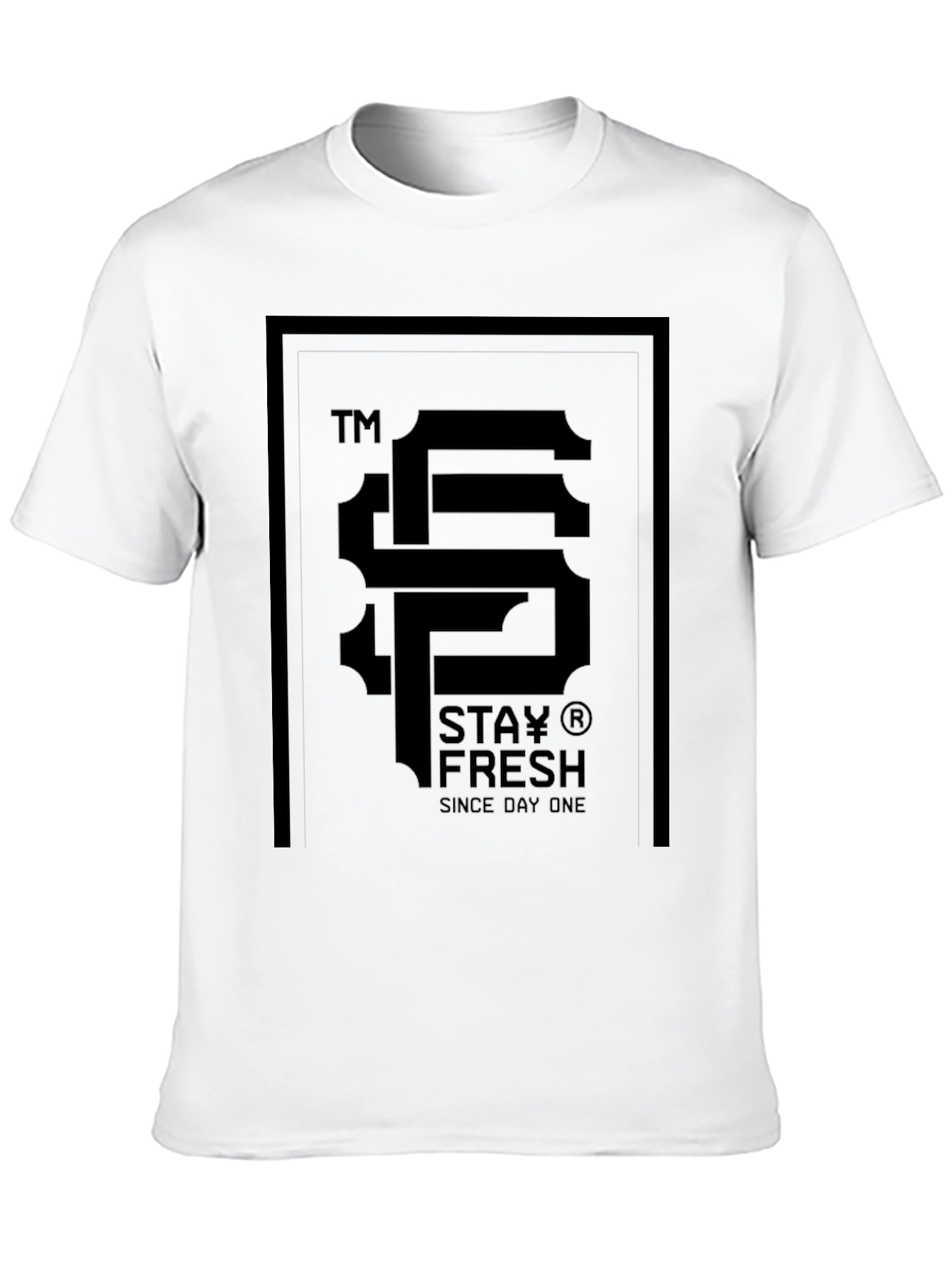 Stay Fresh Graphic Tee - Black Cotton Blend