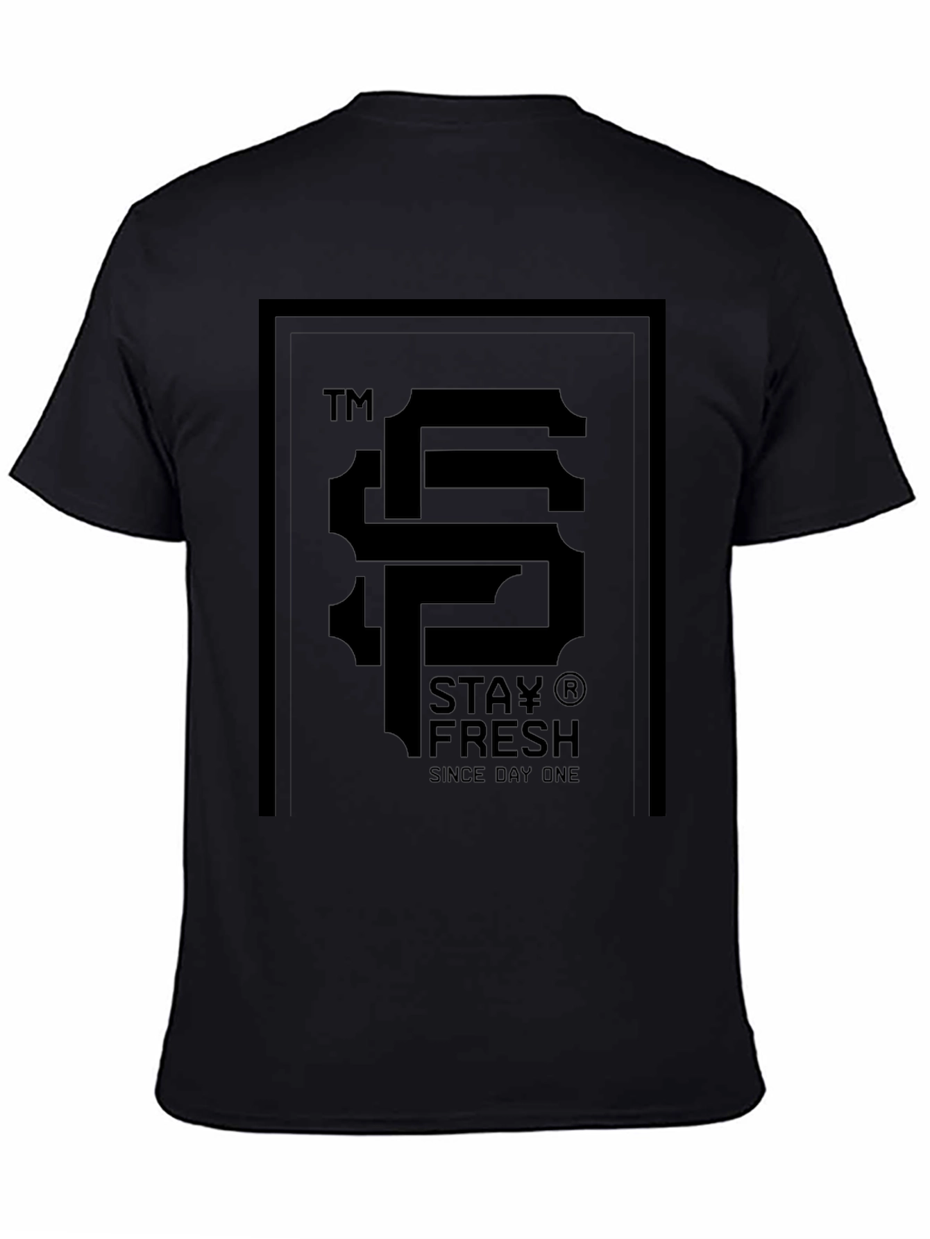Stay Fresh Graphic Tee - Black Cotton Blend