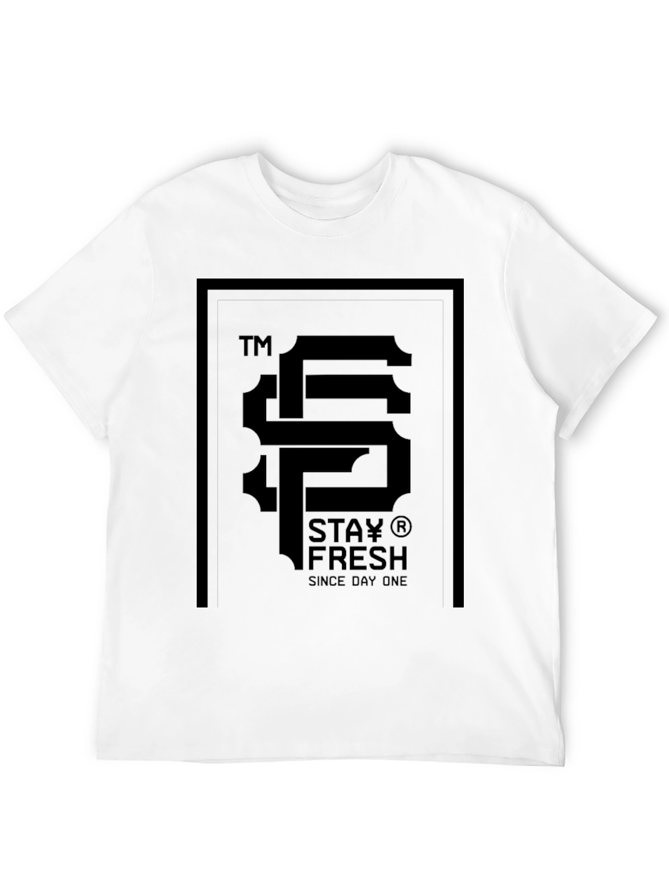 Stay Fresh Graphic Tee - Black Cotton Blend