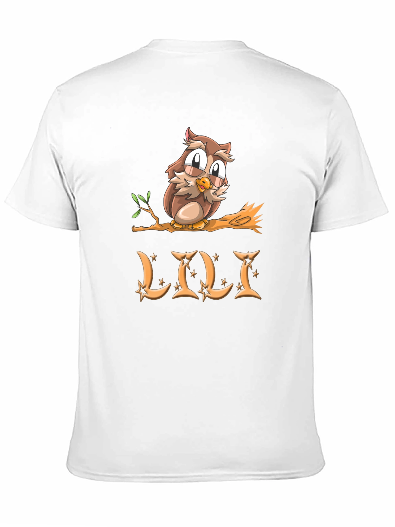 Cute Owl on Branch T-Shirt - Loli