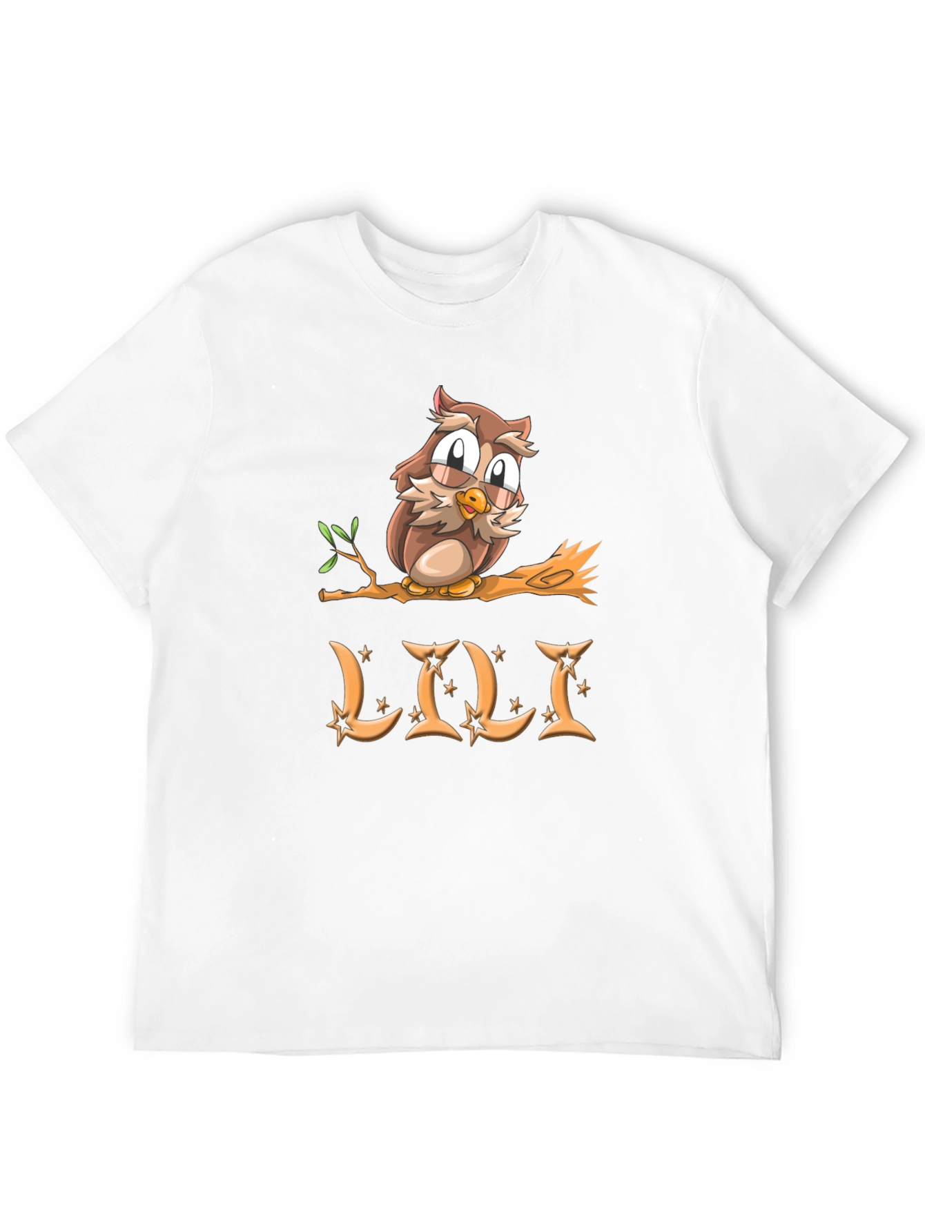 Cute Owl on Branch T-Shirt - Loli