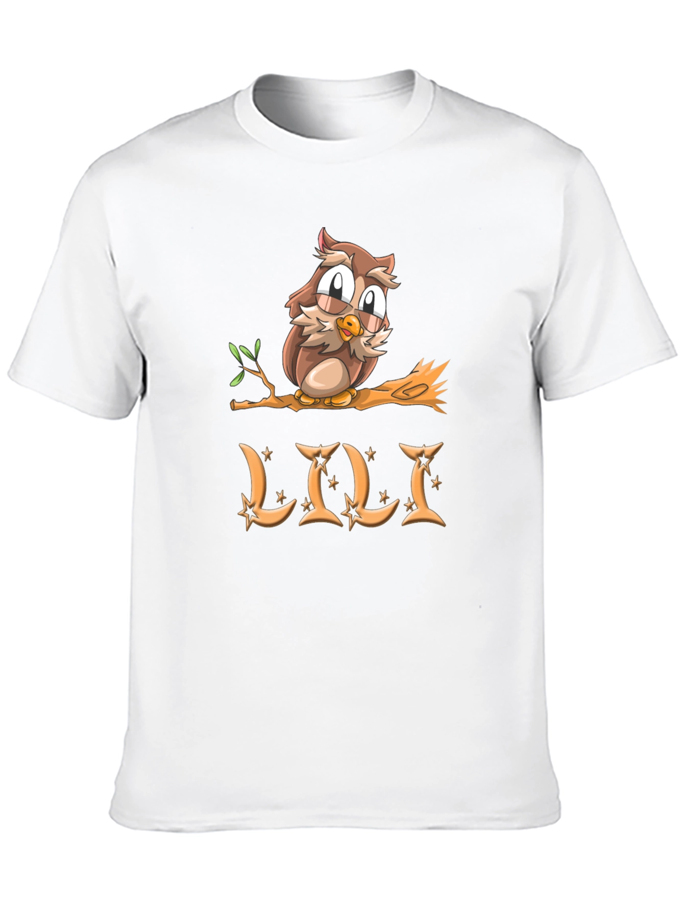 Cute Owl on Branch T-Shirt - Loli