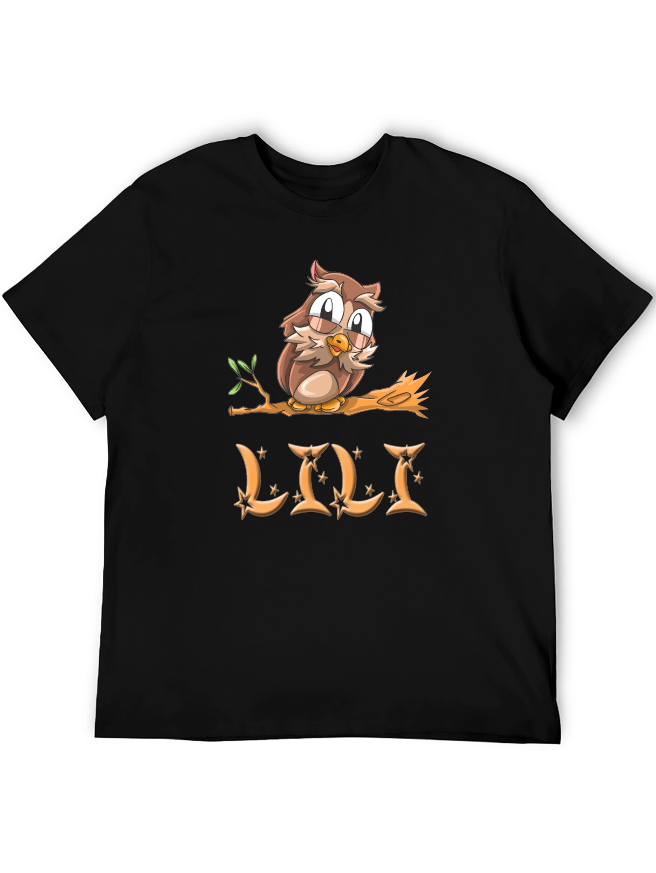 Cute Owl on Branch T-Shirt - Loli