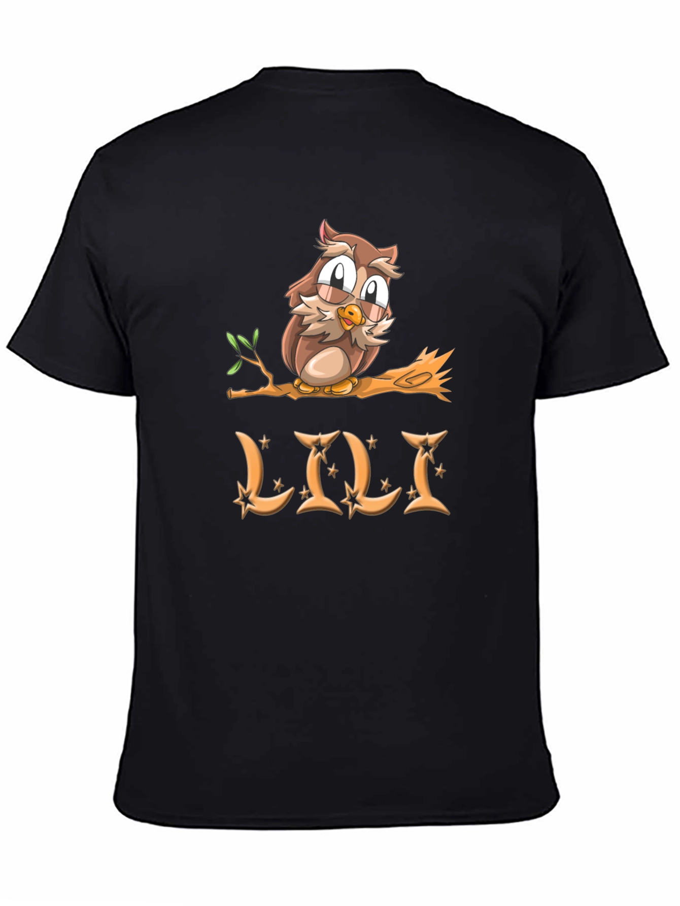 Cute Owl on Branch T-Shirt - Loli
