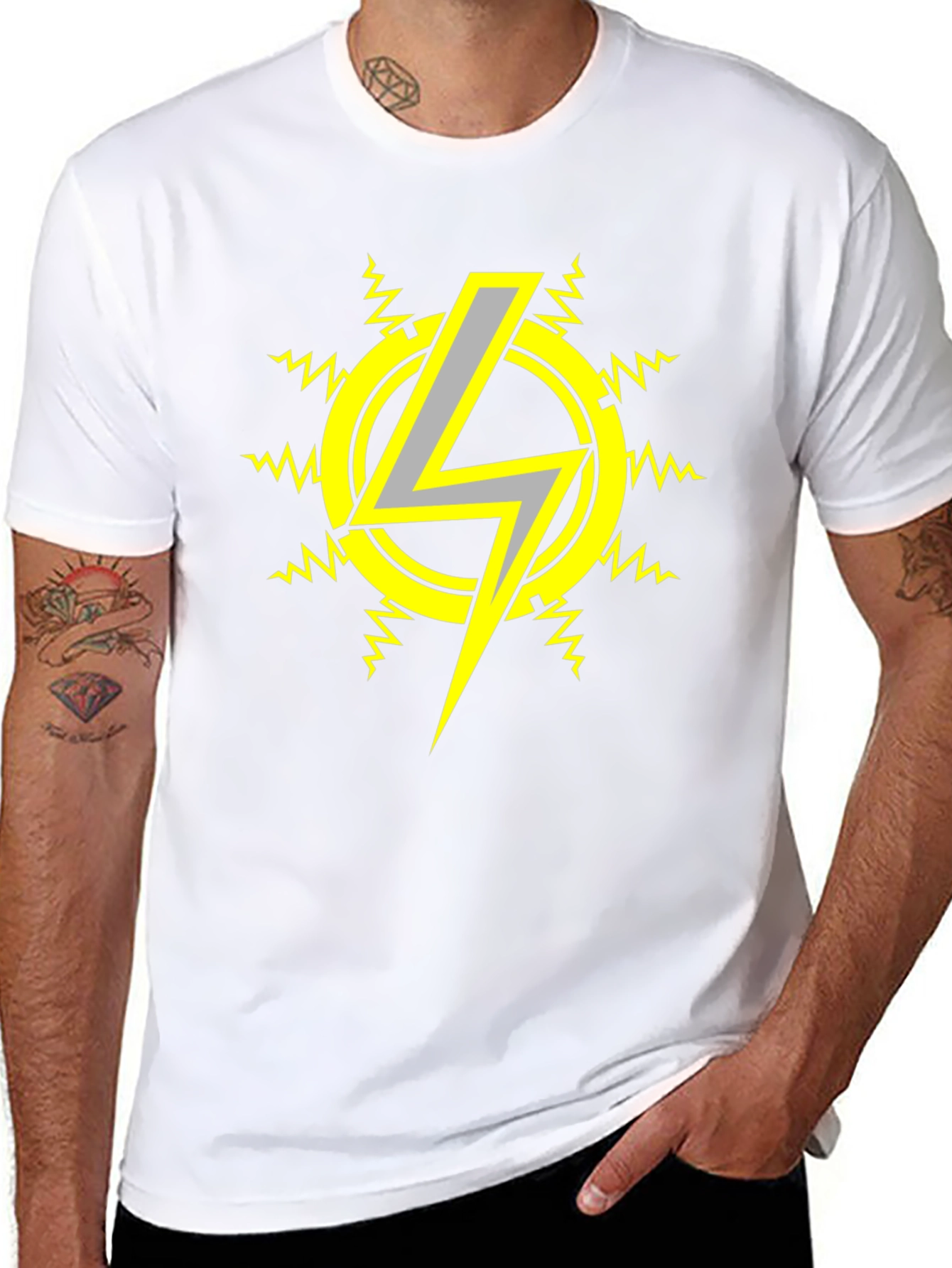 Electric Bolt T-Shirt - Black Graphic Tee