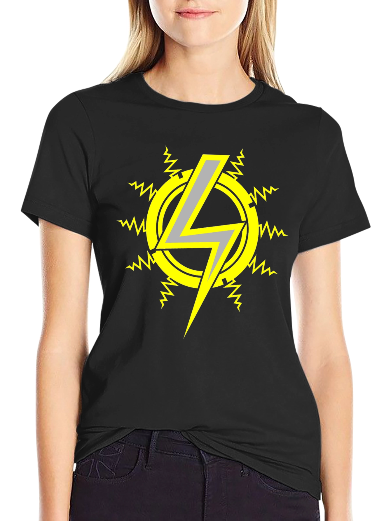 Electric Bolt T-Shirt - Black Graphic Tee