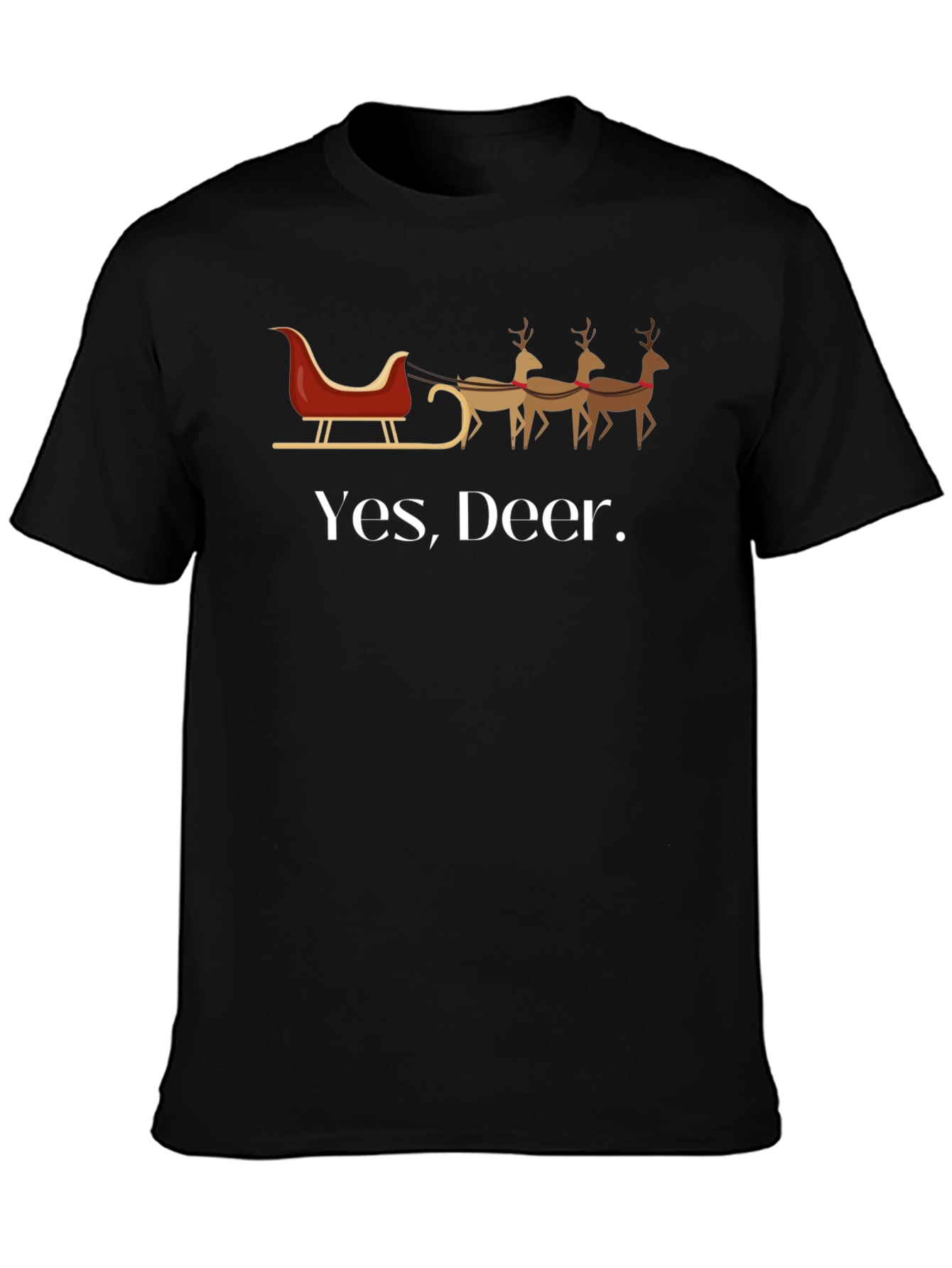Yes Deer. Christmas Graphic Tee