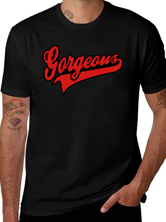 Gorgeous Graphic Tee - Stylish Mens Black T-Shirt