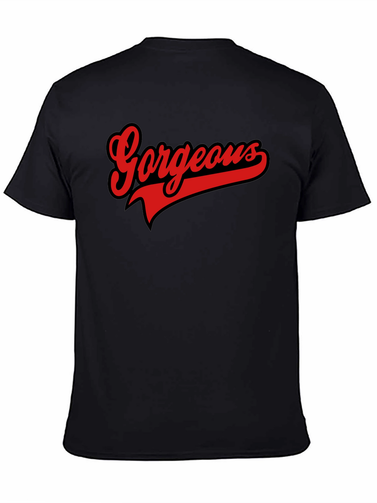 Gorgeous Graphic Tee - Stylish Mens Black T-Shirt