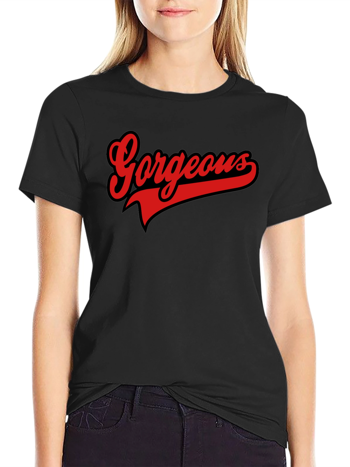 Gorgeous Graphic Tee - Stylish Mens Black T-Shirt