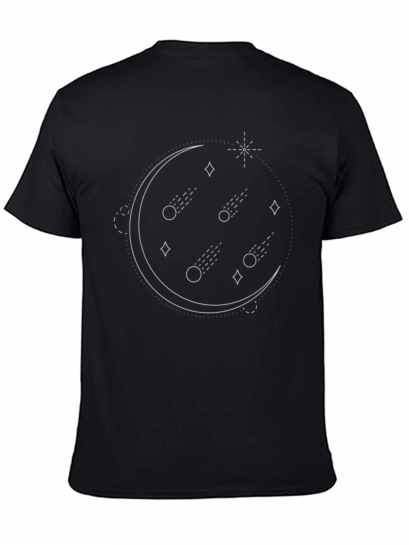 Celestial Comet Graphic Tee - Black