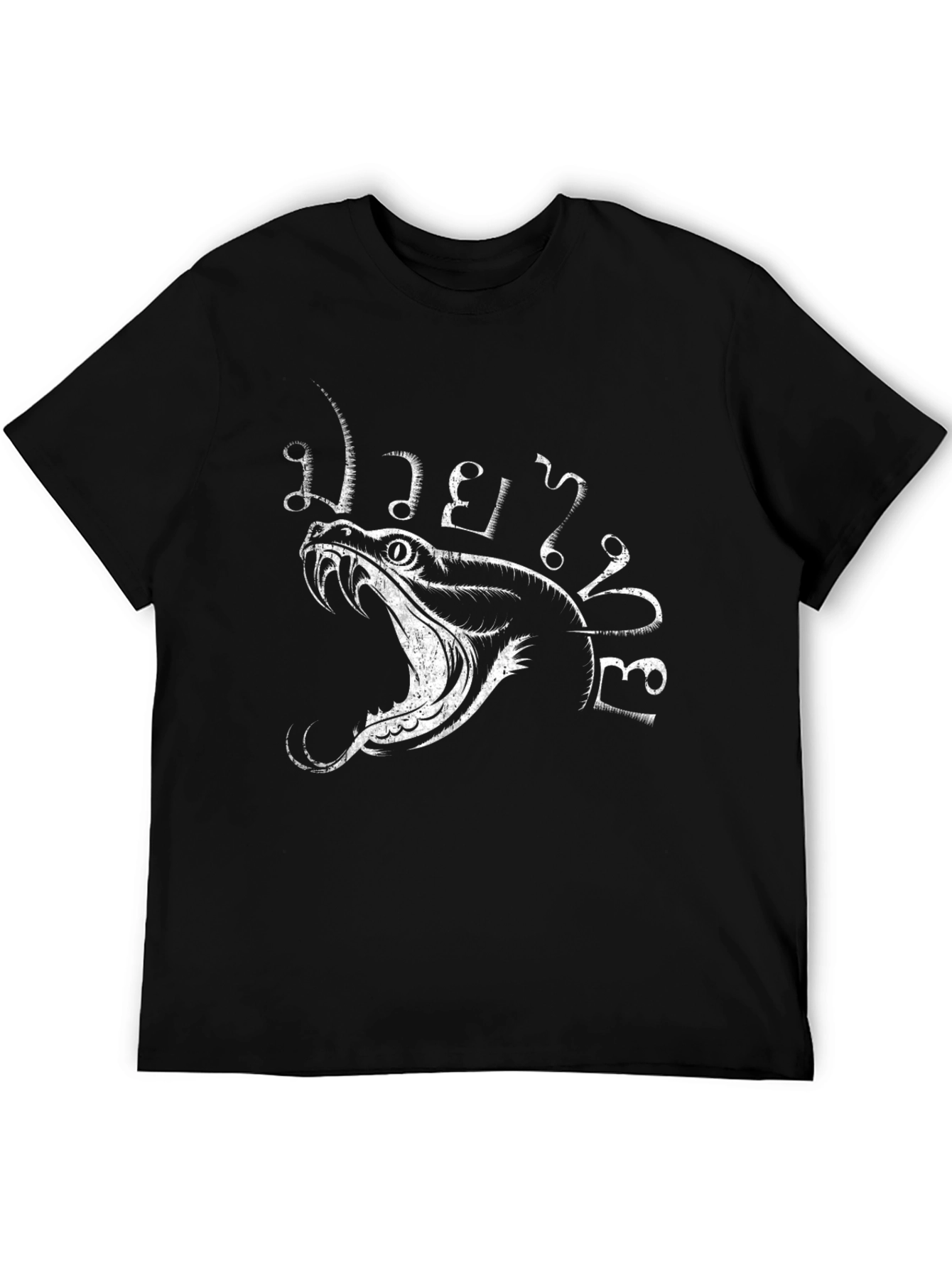 Muay Thai Snake Graphic Tee - Black Cotton T-Shirt
