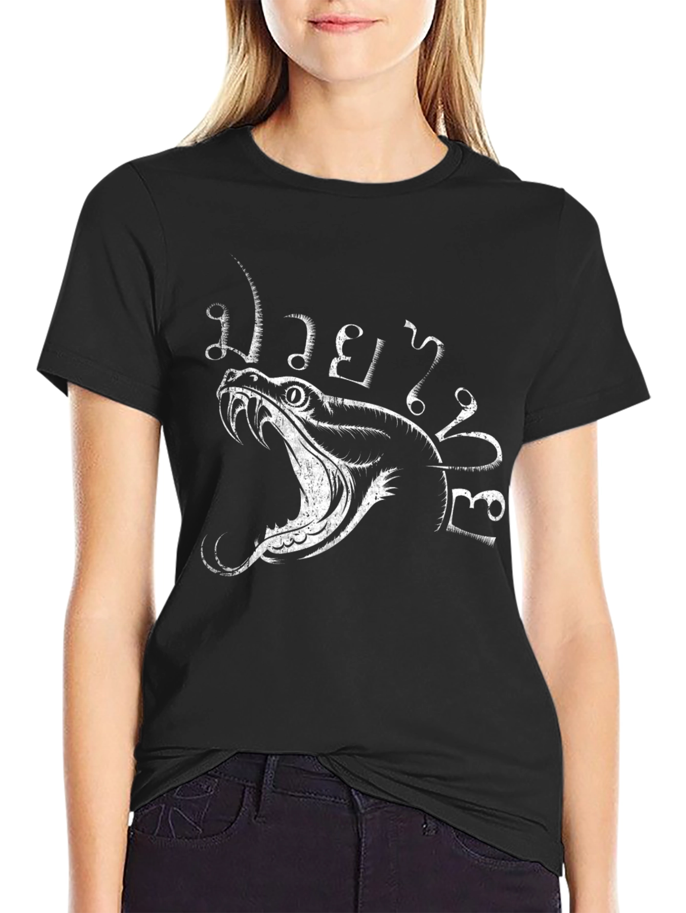 Muay Thai Snake Graphic Tee - Black Cotton T-Shirt