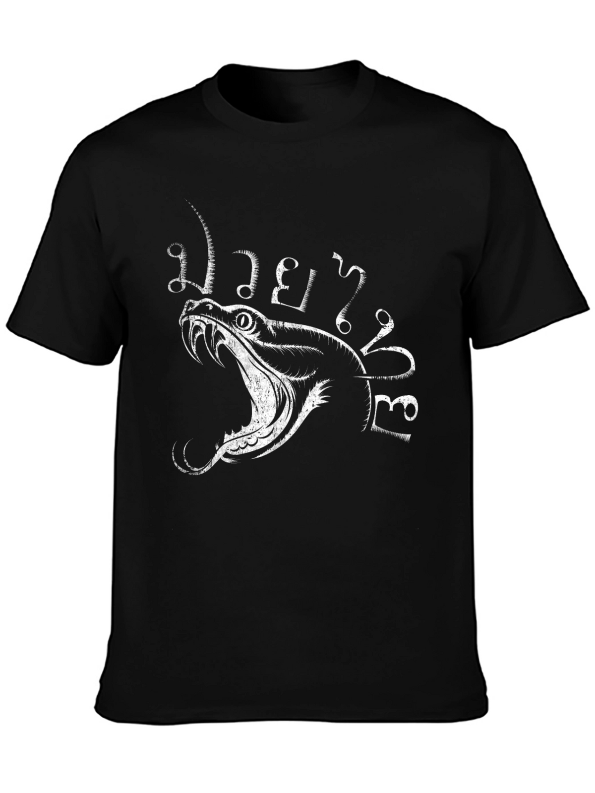 Muay Thai Snake Graphic Tee - Black Cotton T-Shirt