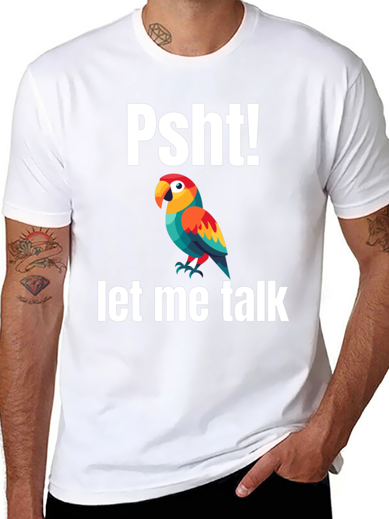 Psht! Let Me Talk Parrot T-Shirt